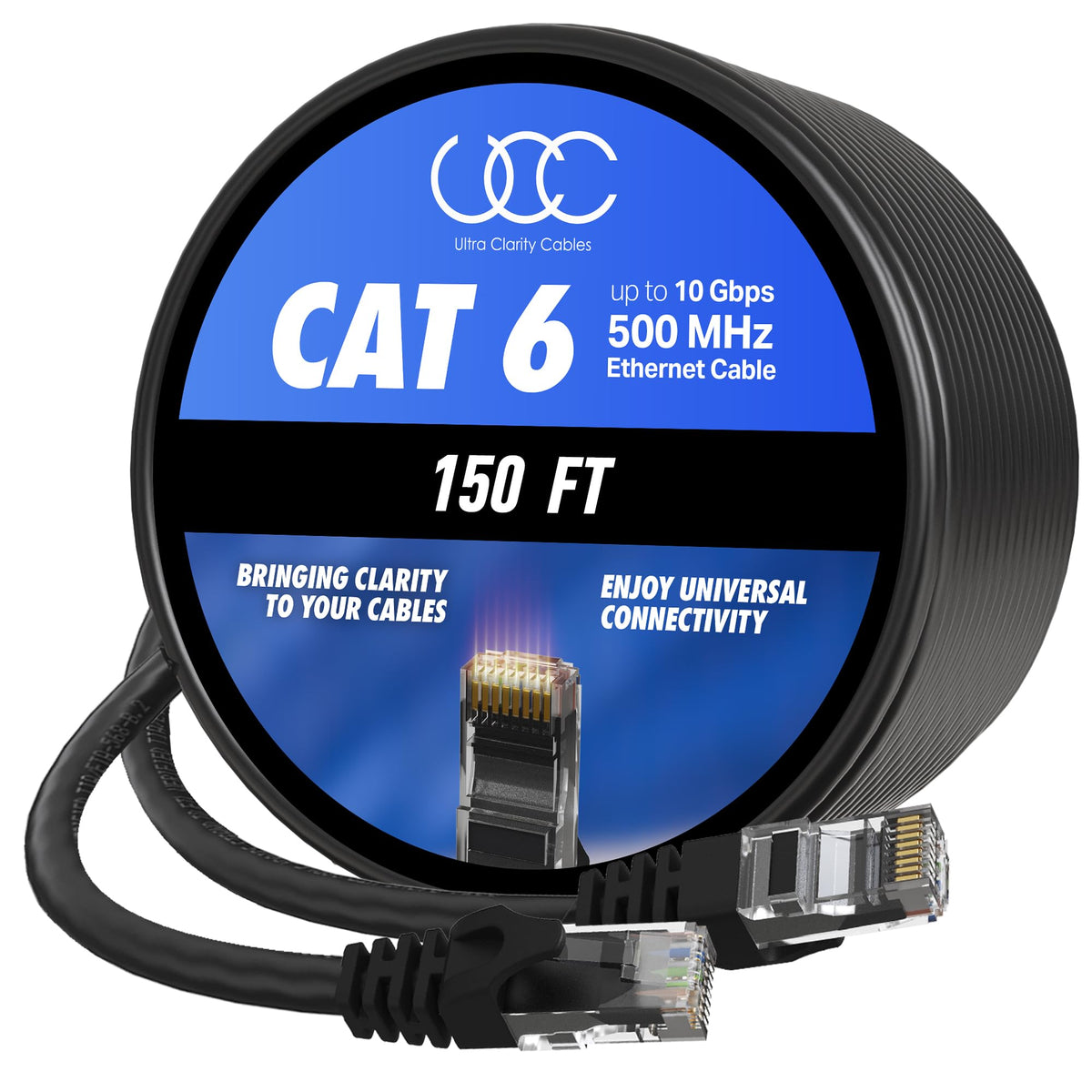 Indoor Rj45 Cat 6 Ethernet Cable 150 Ft, 10Gbps High Speed Ethernet Cable, Long ...