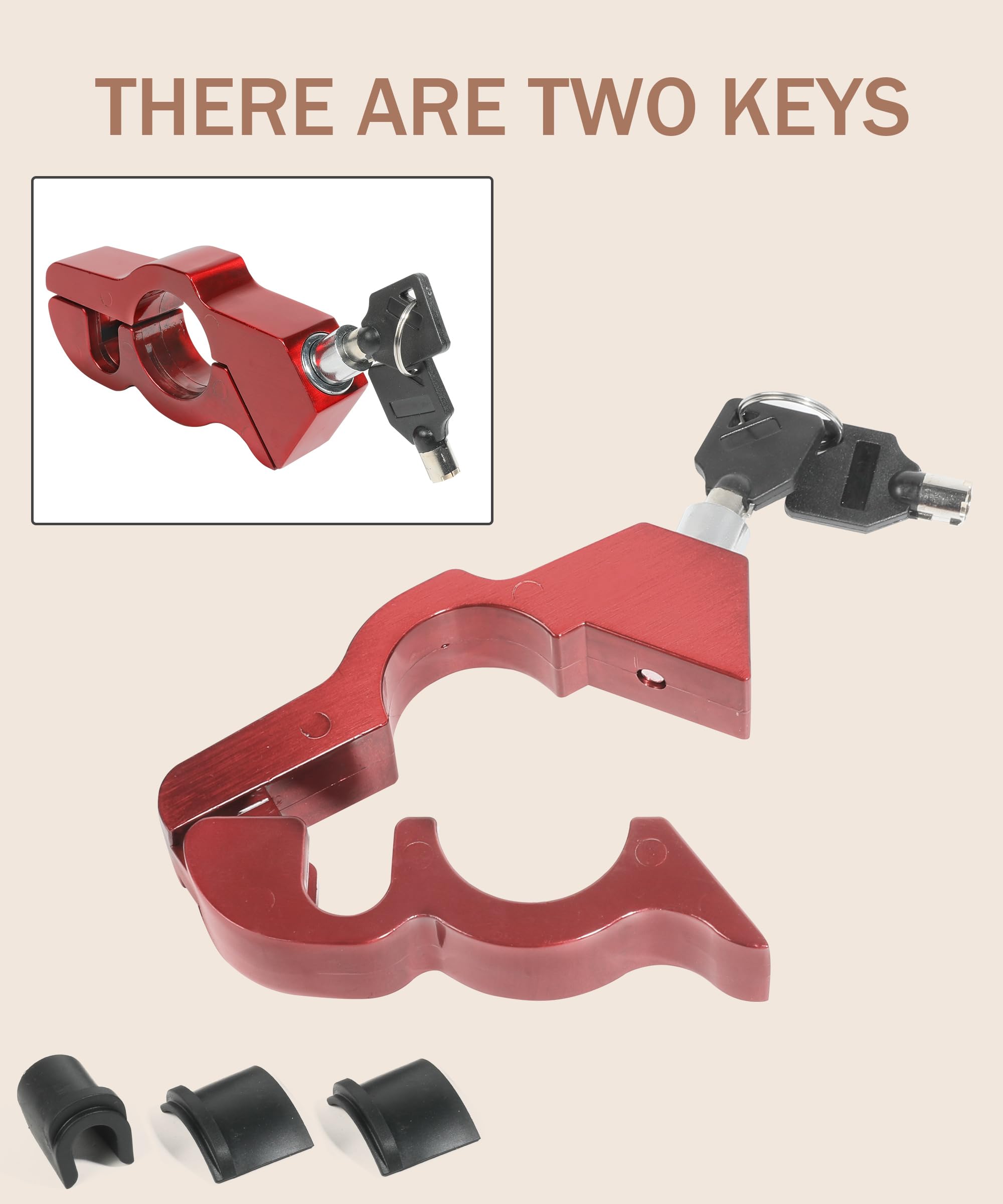 Bylikeho Motorcycle Lock, Heavy Duty Anti Theft Bike Handlebar Lock,Car Accessories Handlebar Throttle Grip Brake Lever Security