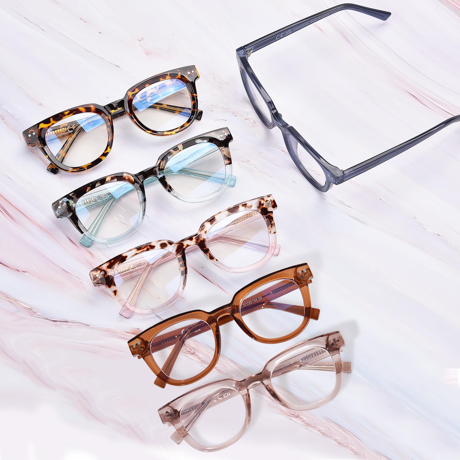 Optofendy Oversized Blue Light Blocking Glasses For Women, Anti Eyestrain & Uv Protection Square Computer Eyeglasses