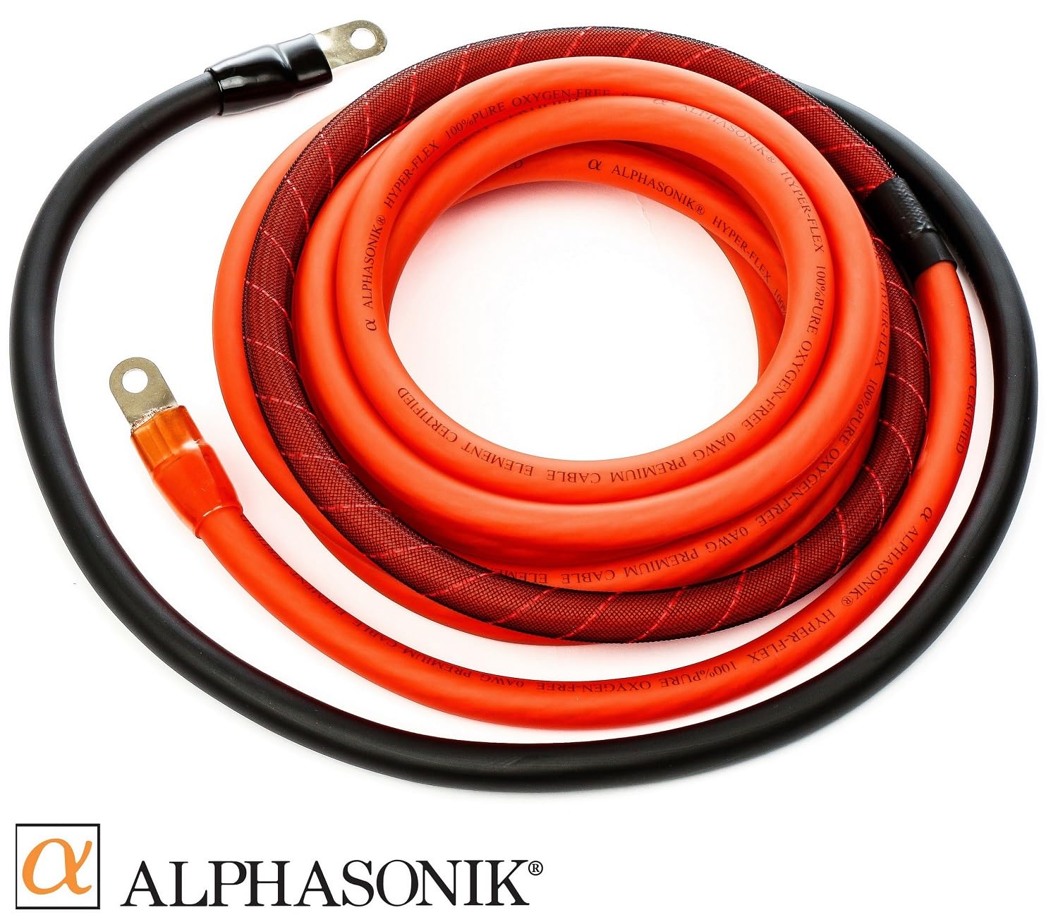 Alphasonik Aak0G Premium 0 Gauge Complete Car Amplifier Installation Kit Hyper Flex Power, Ground, Speaker Wire Rca Cable   Exce