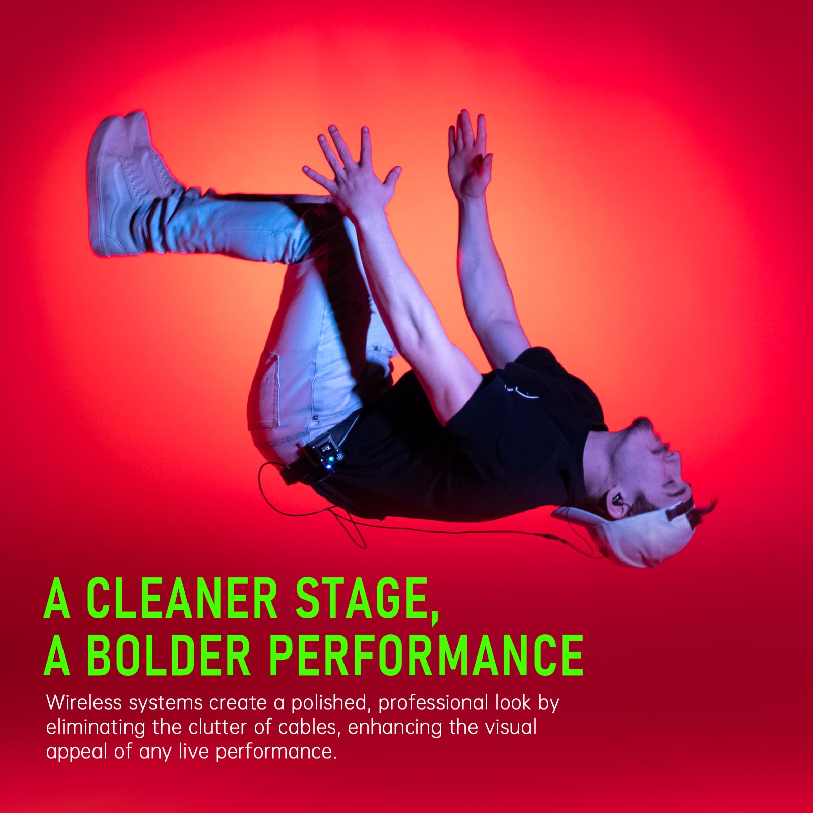 Xvive U4 Wireless In Ear Monitor System Professional Iem System Transmitter And Beltpack Receiver For Studio, Band Rehearsal,Liv