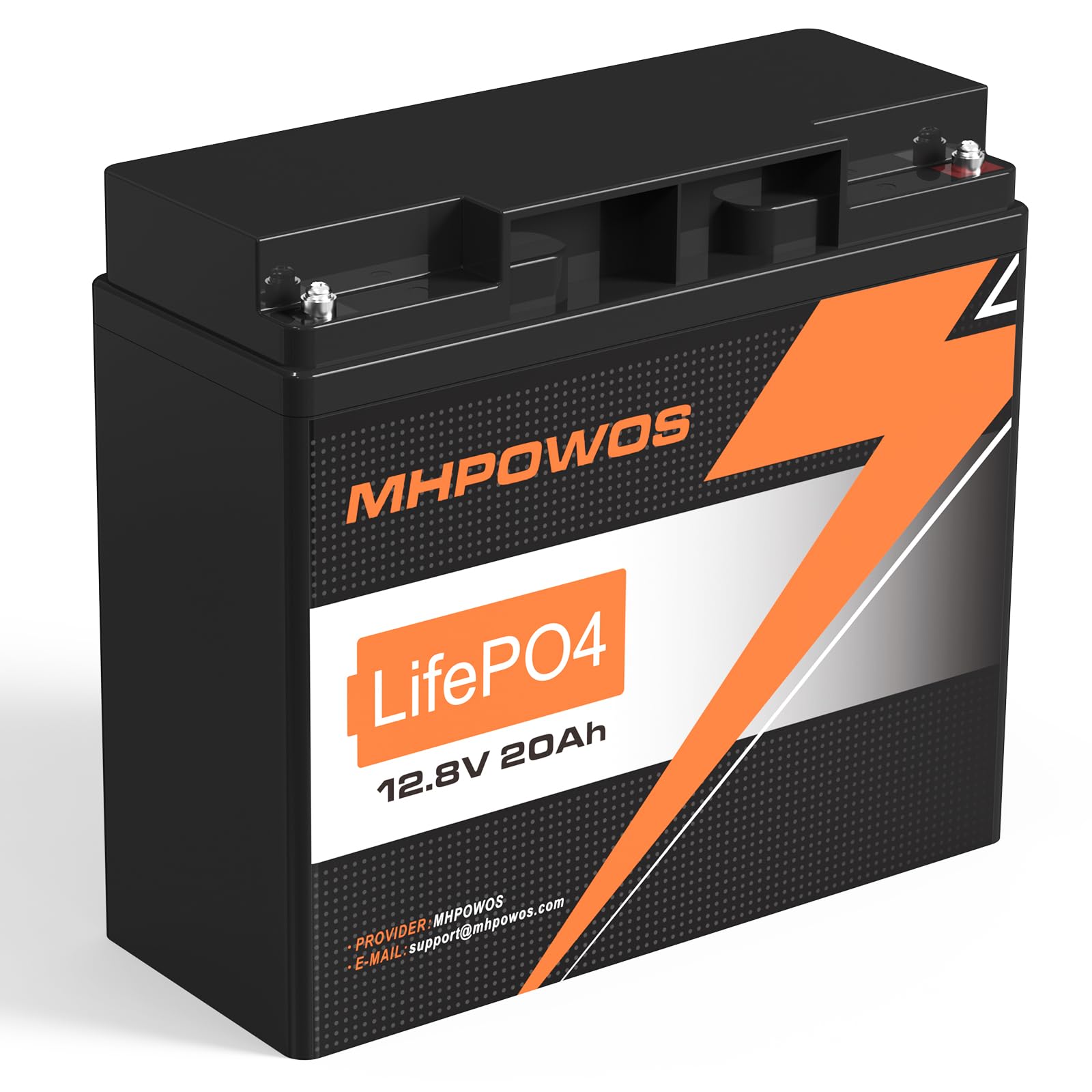 MHPOWOS 12V 20Ah Lithium LiFePO4 Battery, 3000+ Deep Cycle Rechargeable Lithium Iron Phosphate Battery for Solar, Fish Finder, M