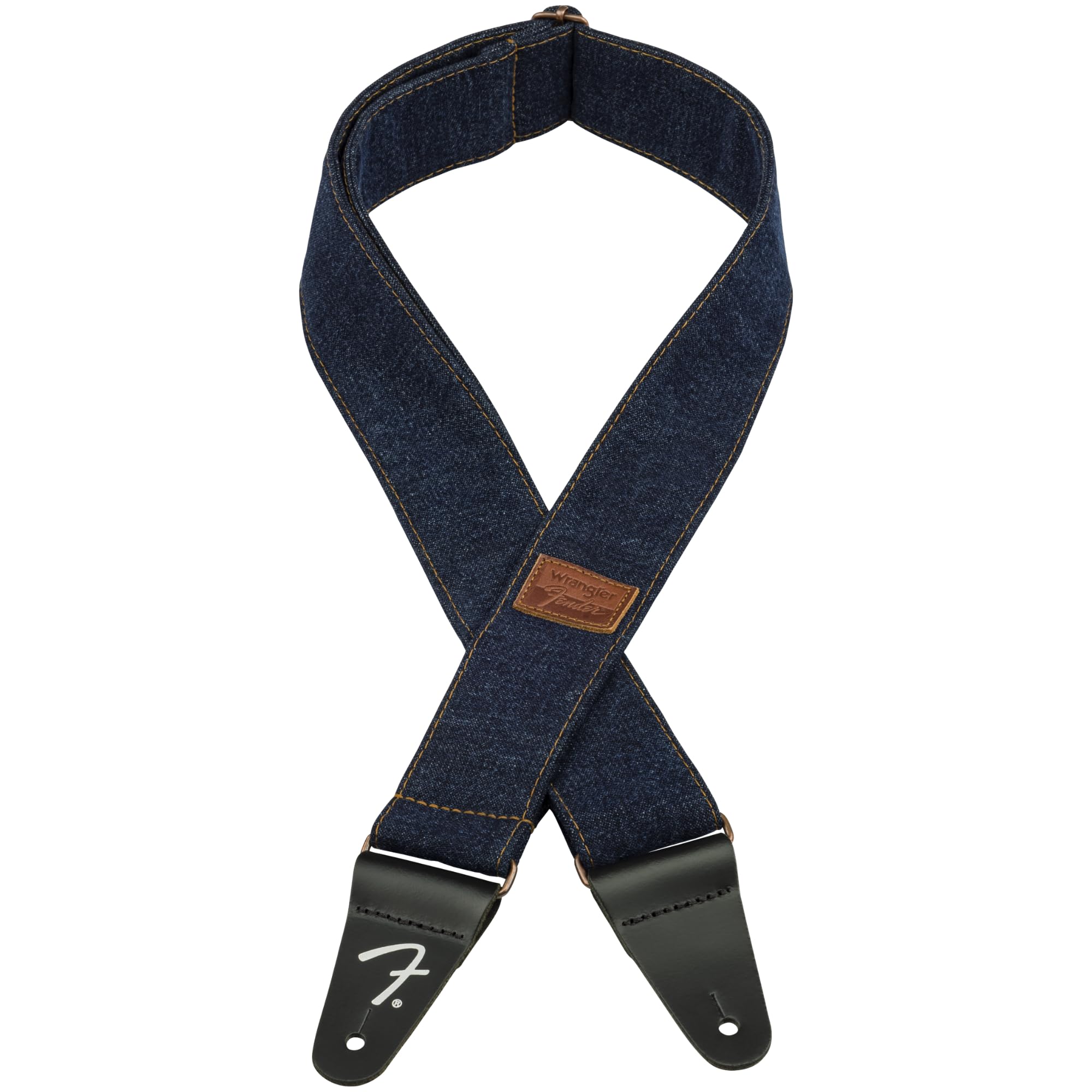 Fender x Wrangler Ripped Paisley Denim Strap, Black