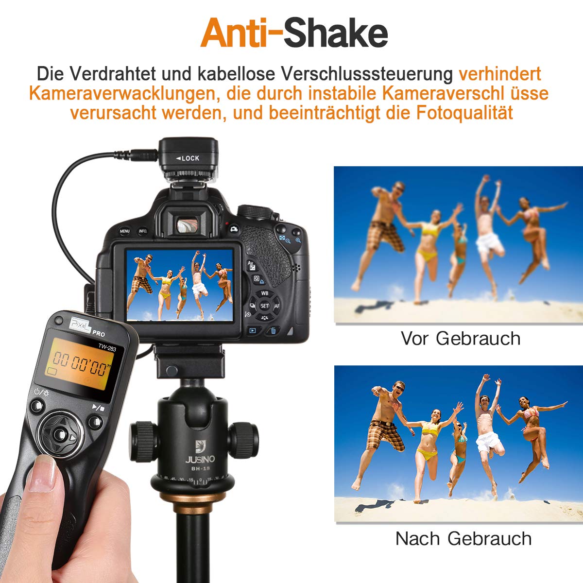 Pixel Tw-283/N3 Lcd Wireless Shutter Release Timer Remote Control For Canon 7D Series, 5D Series, 50D, 40D, 30D, 10D