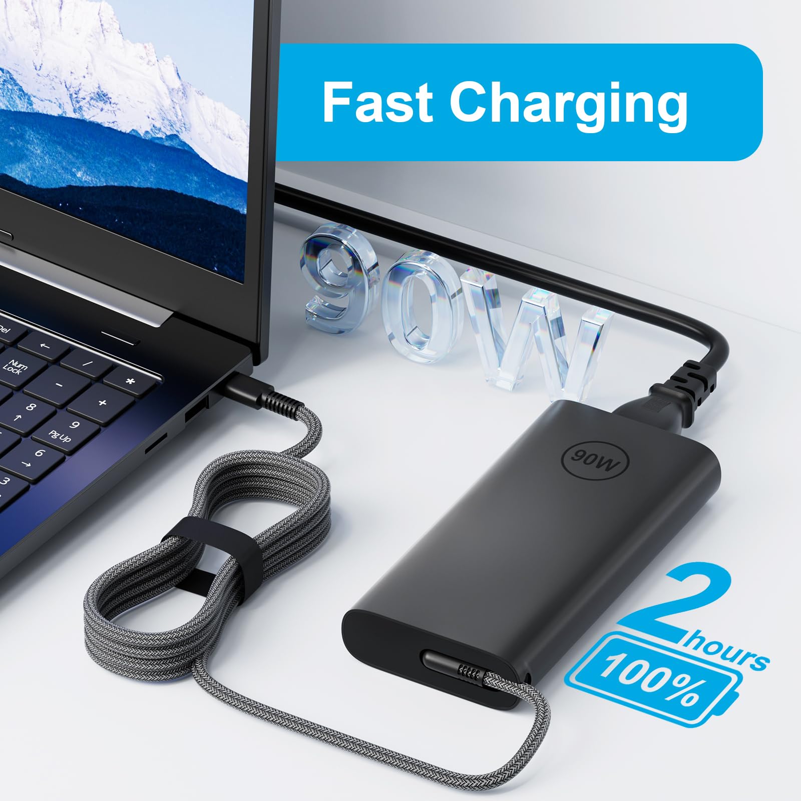 90 Watt Usb C Charger For Dell Latitude/Precision/Xps Laptop,Dell 90W Usb C Laptop Charger Ac Adapter For Dell Latitude 3400,350