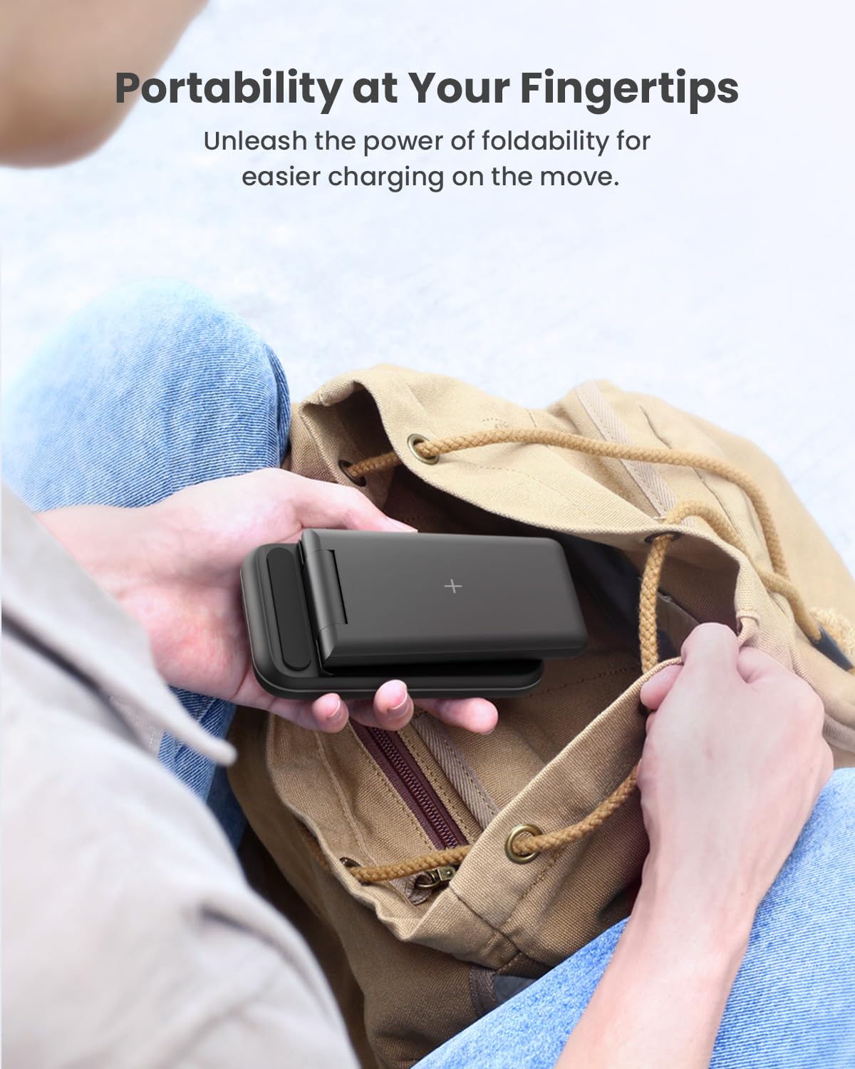 Geekera 3 In 1 Wireless Charging Station, Foldable Wireless Charger Stand For Multiple Apple Devices For Iphone 16 15 14 13 12 1