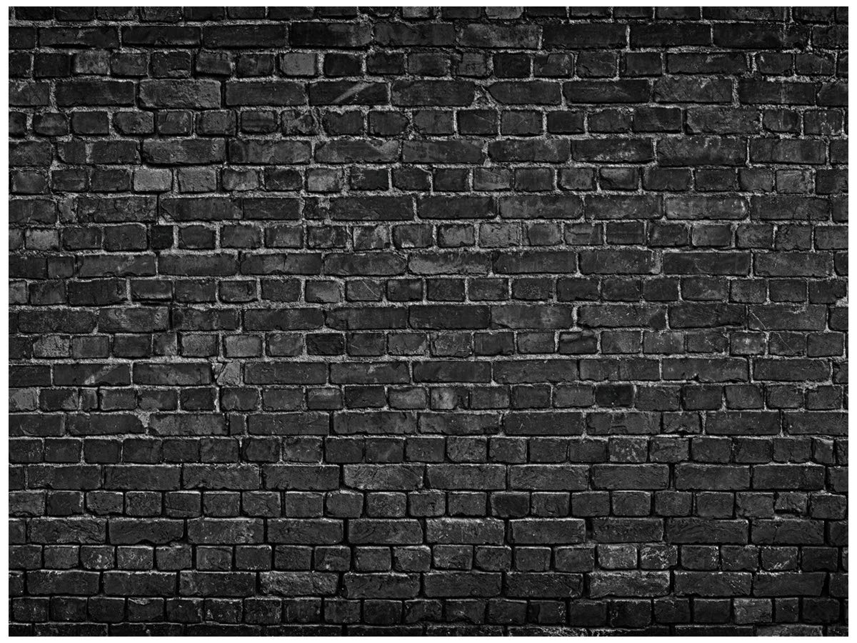 Aiikes 10X8Ft Brick Backdrop Black Brick Wall Photography Backdrop Vintage Theme Stone Brick Design Photography Backdrop Baby Bi