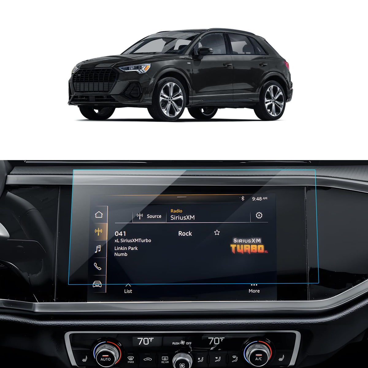 Lantu Car Screen Protector For 2019 2020 2021 2022 2023 2024 Audi Q3 Premium/Premium S Line/Premium Plus/Premium Plus S Line Acc