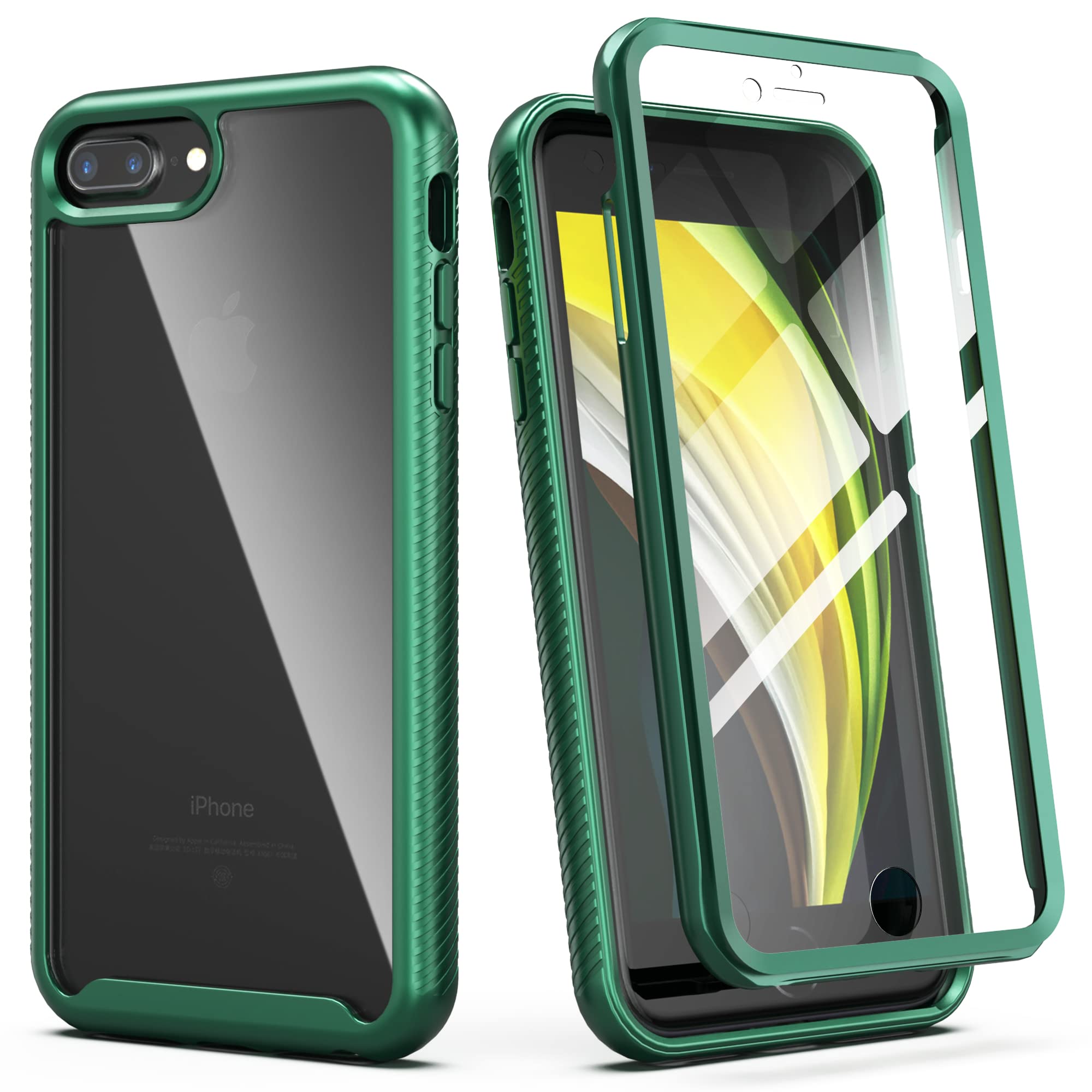 Idweel Iphone 8 Plus Case, Iphone 7 Plus Case, Full Body Durable Shockproof Case With Build In Screen Protector Heavy Duty Shock