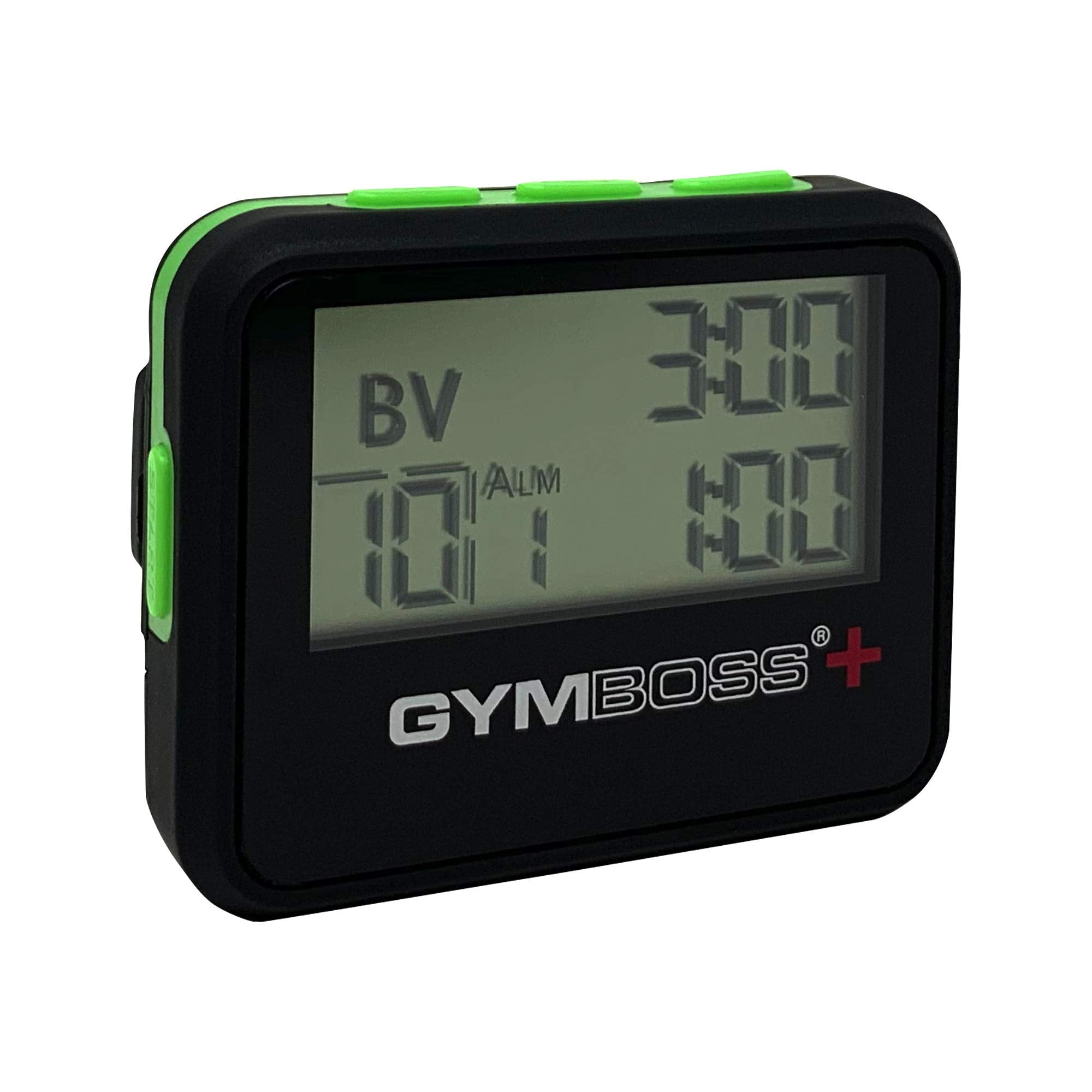 Gymboss Plus Interval Timer And Stopwatch   Black/Green Softcoat