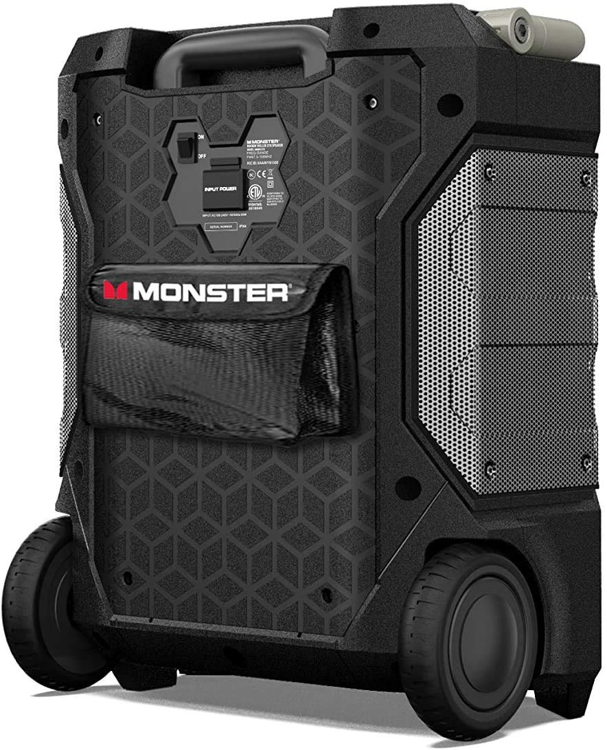 Monster Rockin Roller 270 Portable Indoor/Outdoor Wireless Speaker, 200 Watts, Up To 100 Hours Playtime, Ipx4 Water Resistant,