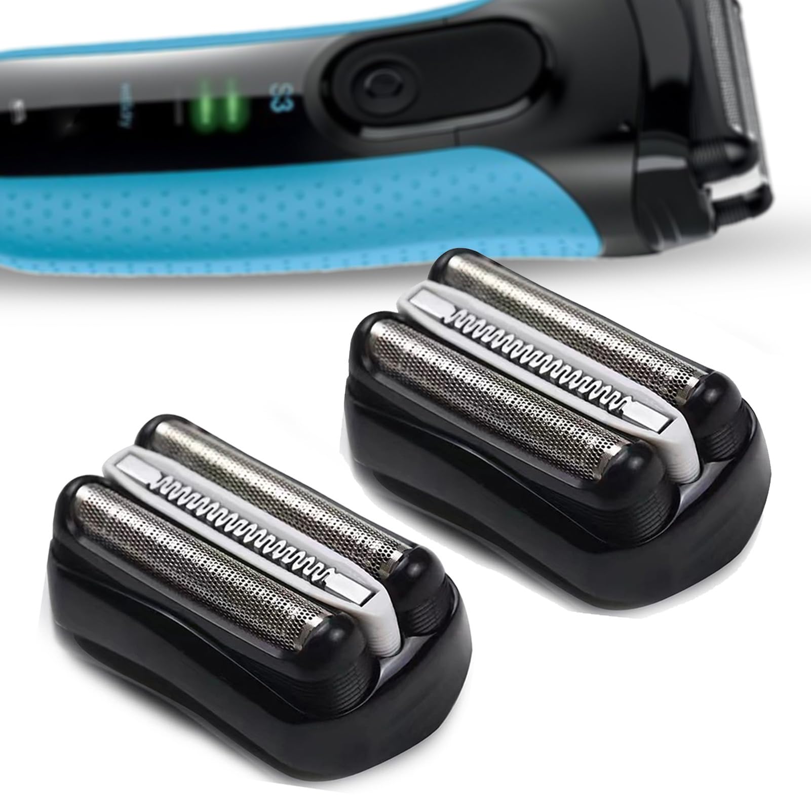 2Pack 32B Series 3 Shaver Replacement Head For Braun S3 Shaver 3040S, Foil & Cutter Shaver Replacement Head For Braun 3000S 3010