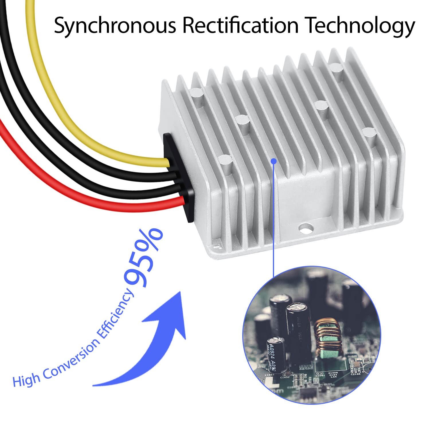 Lemotech Dc 24V To 12V Converter 10A 120W Step Down Converter Voltage Reducer Ip68 Waterproof Transformer For Golf Cart Truck Bo