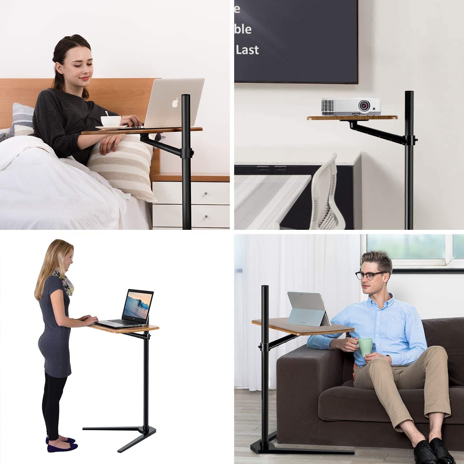 Magichold Floor Stand For Laptop Aluminum Height Adjustable Table For Bed Sofa,Compatible With Macbook,Laptop Notebook,Tablets,I