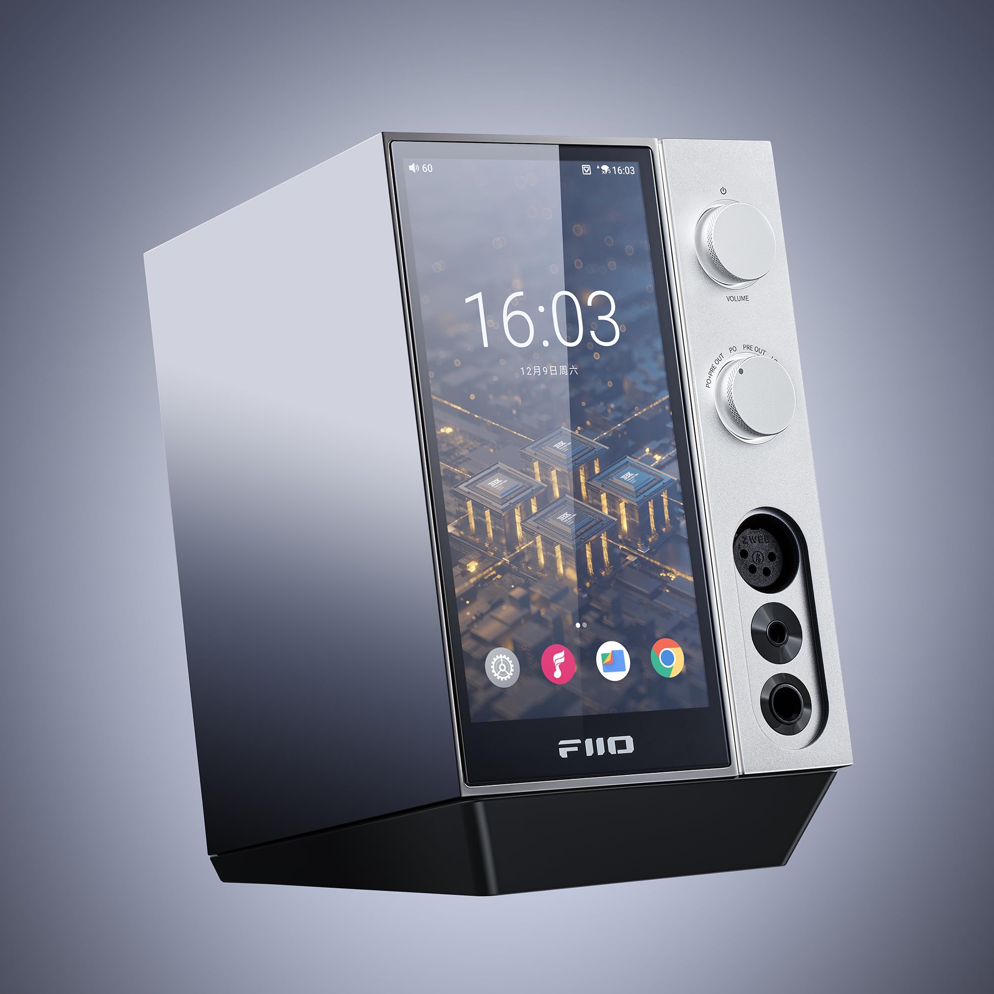 Fiio R9 Android Media Streamer, Network Player, Hdmi/Mqa Full Decode, Usb Dac, Dsd512 Pcm768Khz/32Bit Bluetooth 5.0, 6Hd Touchsc