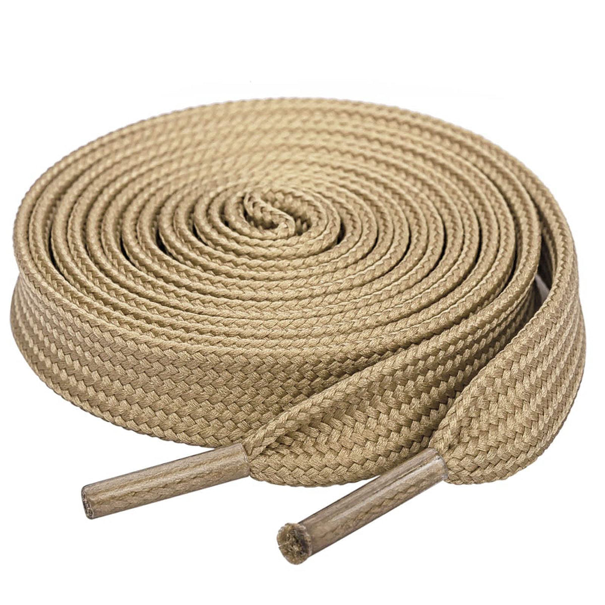 Olukssck 1 Pair Flat Shoe Laces For Sneakers, 25 Wide Athletic Shoelaces Tan 28 Inch(71Cm)