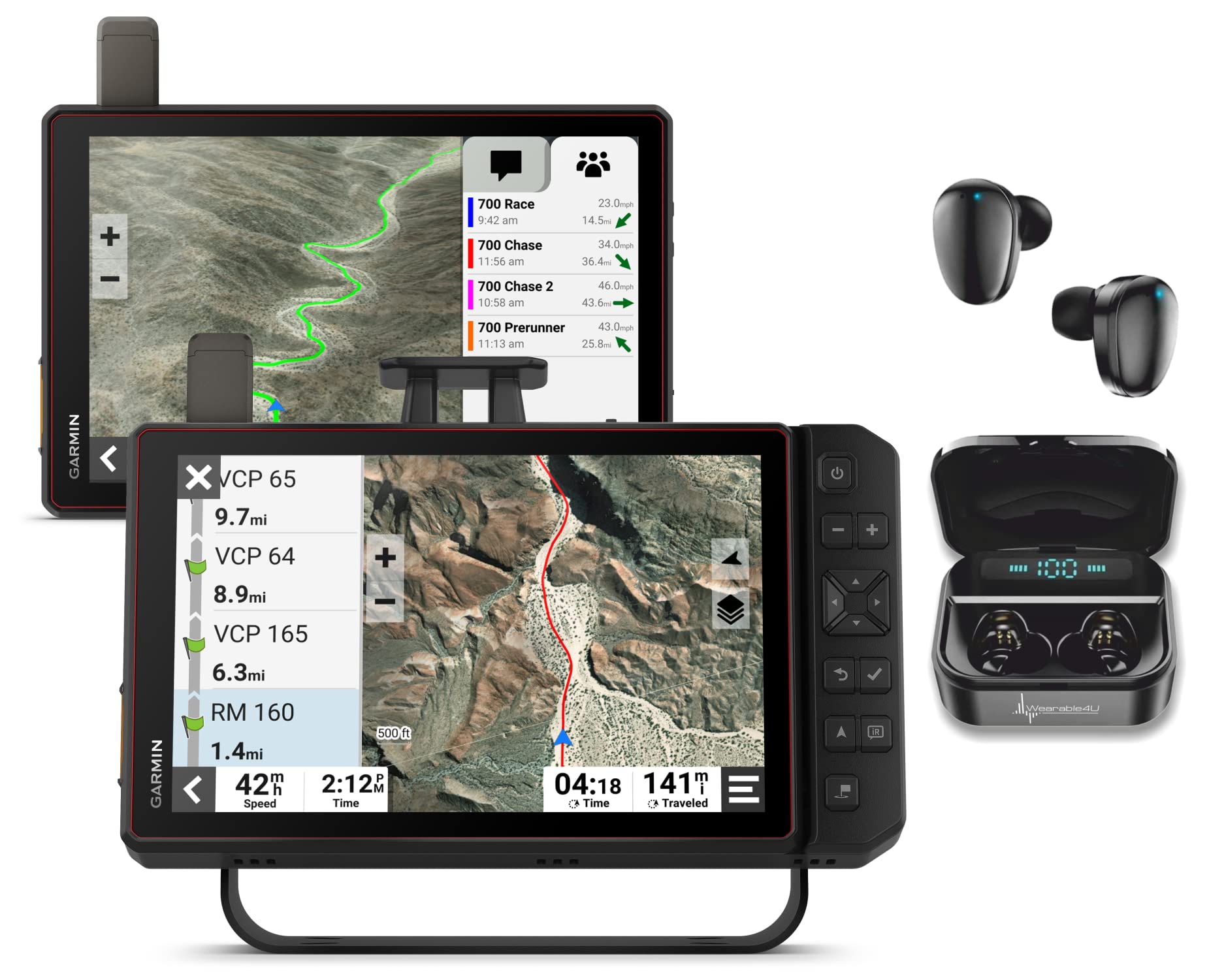 Wearable4U Garmin Tread XL Baja Race and Chase Edition, Rugged,10    Off-Road Race Navigator, high-Performance GPS for Trophy Tr