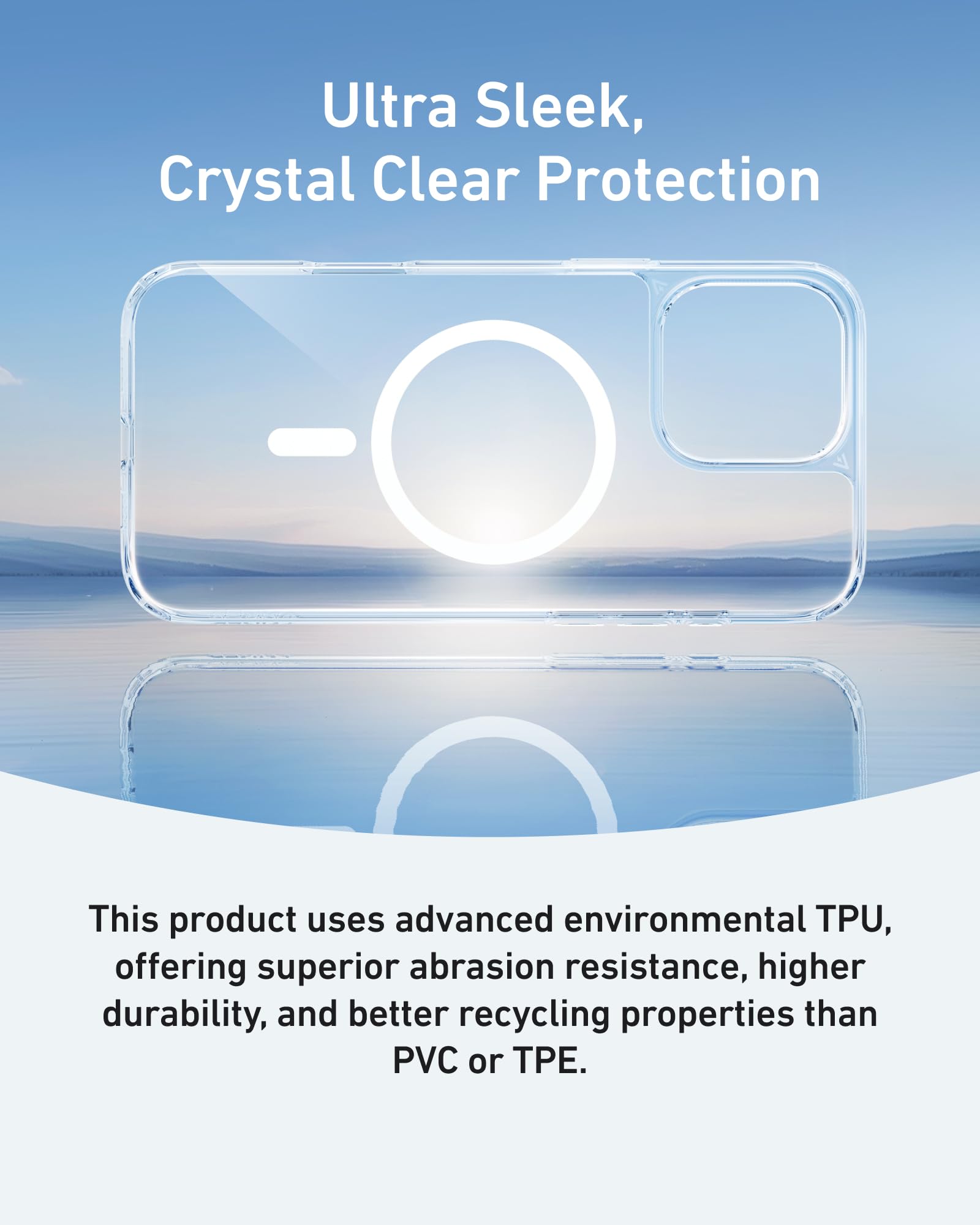 Anker Maggo Clear Magnetic Phone Case For Iphone 16 Pro Max, Ultra Slim And Durable Protective Cover, Iphone Case Compatible Wit