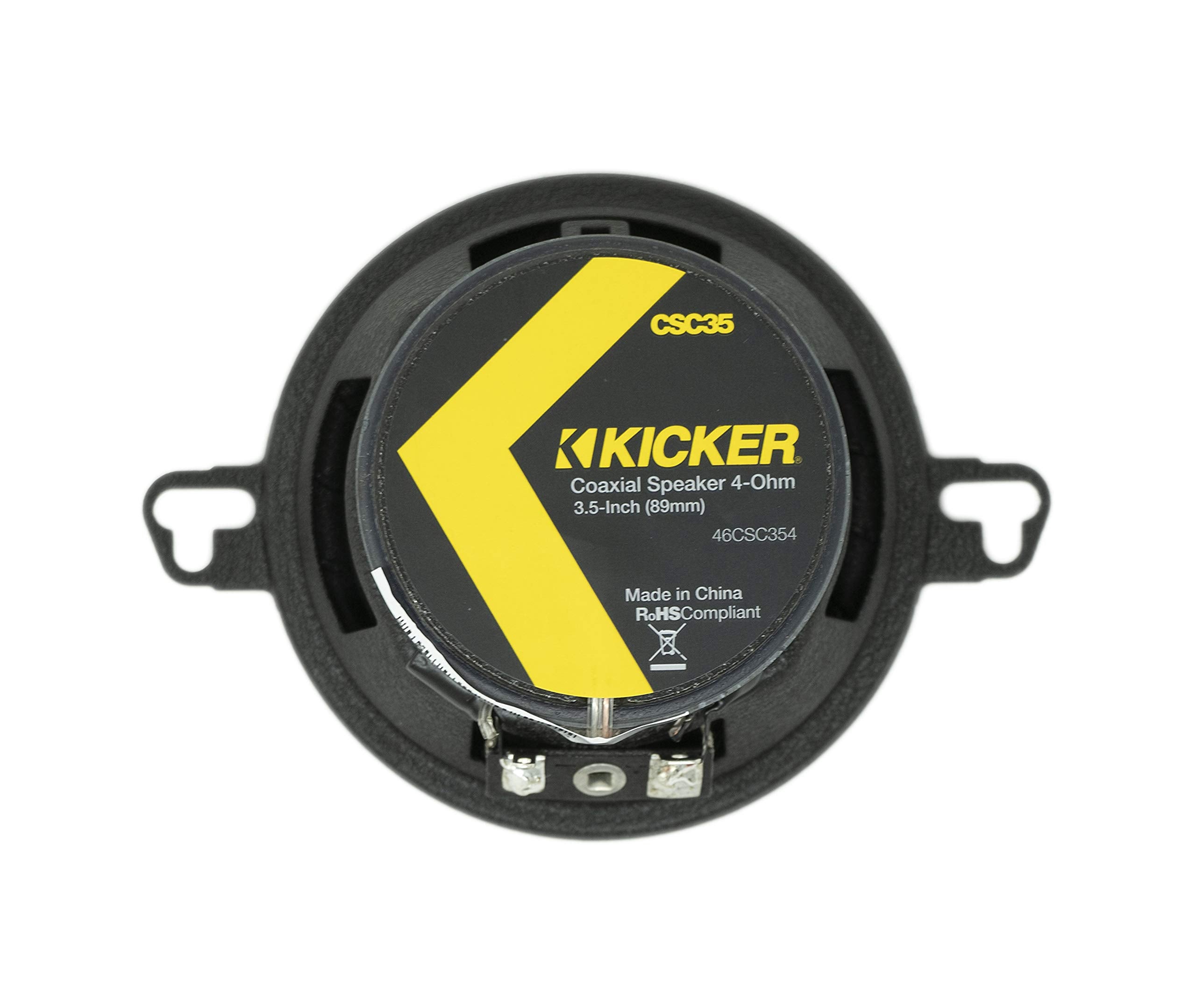Kicker 46Csc354 Cs Series Csc35 3.5 Inch (89Mm) Coaxial Speakers, 4 Ohm (Pair)