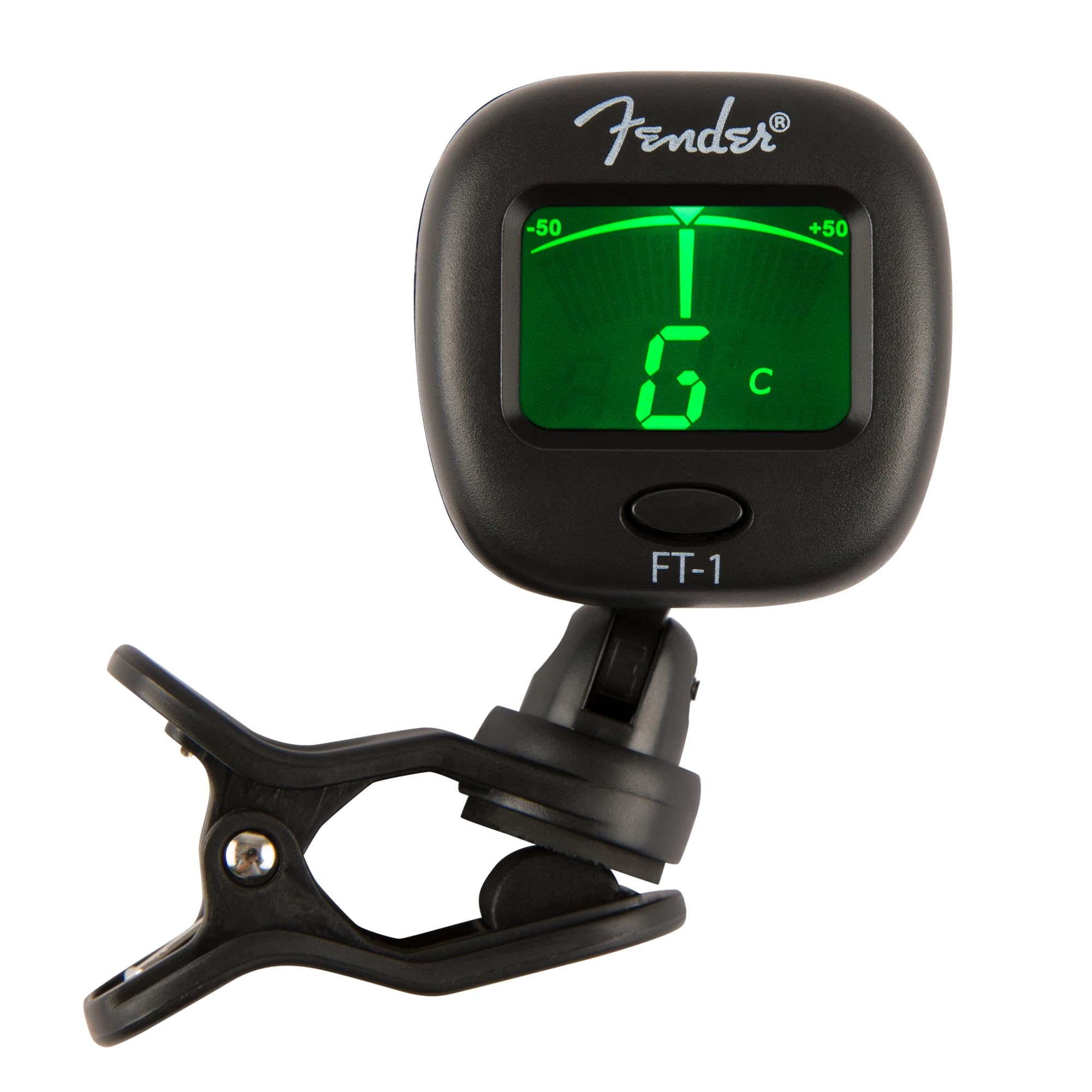 Fender Ft 1 Professional Guitar Tuner Clip On, With 1 Year Warranty, Full Range Chromatic Guitar Tuner With Dual Rotating Hinges
