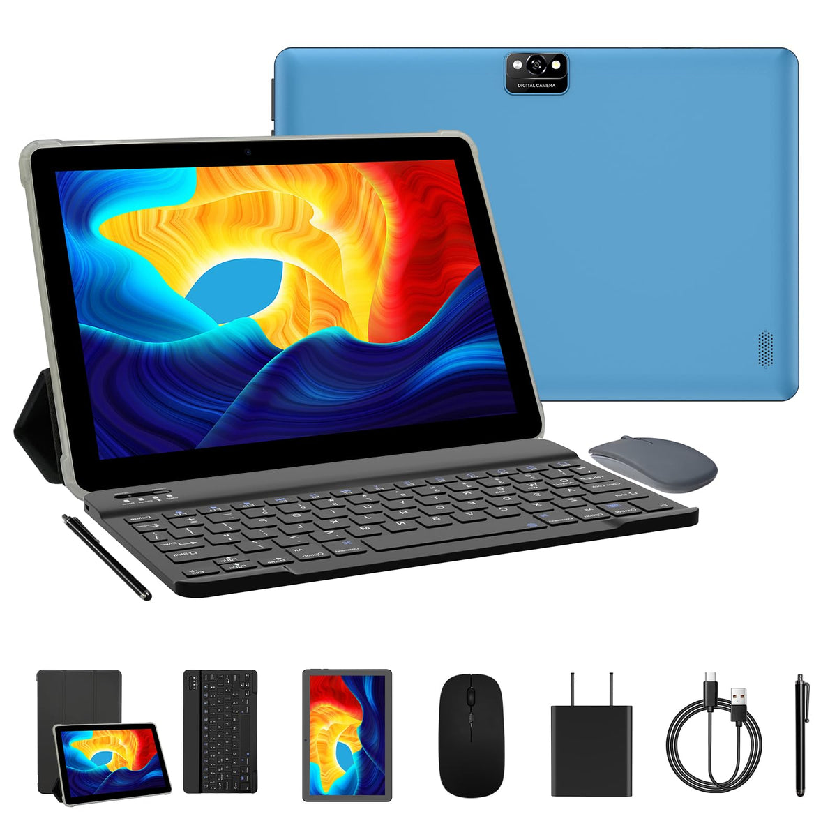 Newision Android Tablet 10 Inch, 2024 Newest Android 13 Tablet,64Gb+7(3+4 Expand) Gb/1Tb Expandable,6000Mah Battery,2 In 1 Table