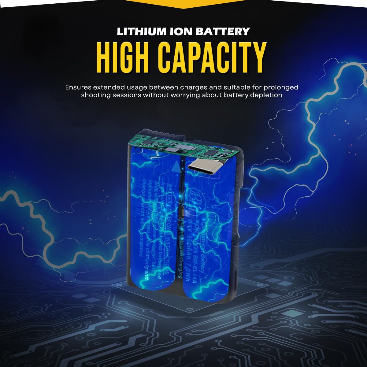 Bm Premium 2 Pack Of En El14A Batteries For Nikon D3100, D3200, D3300, D3400, D3500, D5100, D5200, D5300, D5500, D5600, Df, Cool