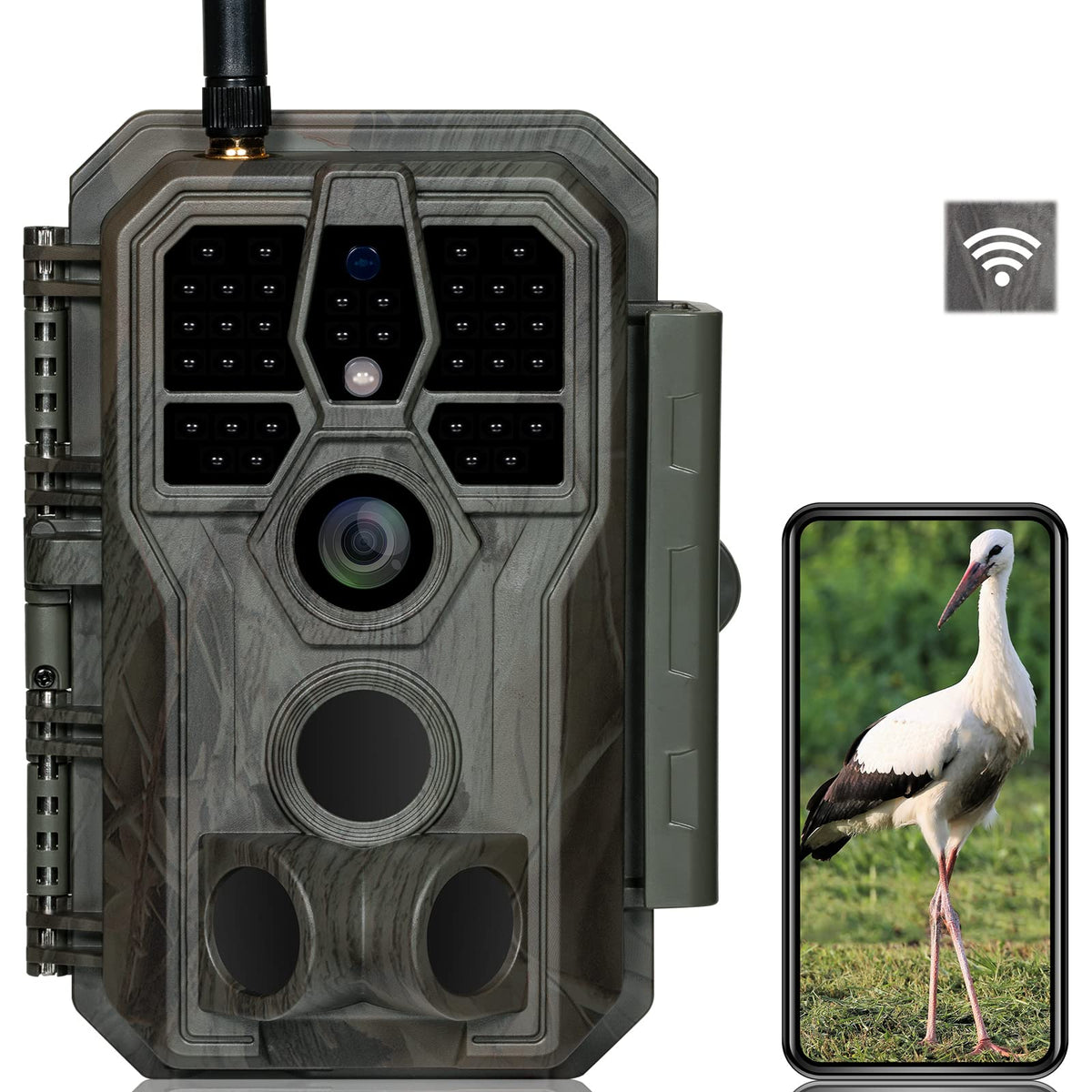 Gardepro E8 Trail Camera Wifi 32Mp 1296P Fast 0.1S Trigger Speed Motion Activated 100Ft Night Vision Ip66 Waterproof