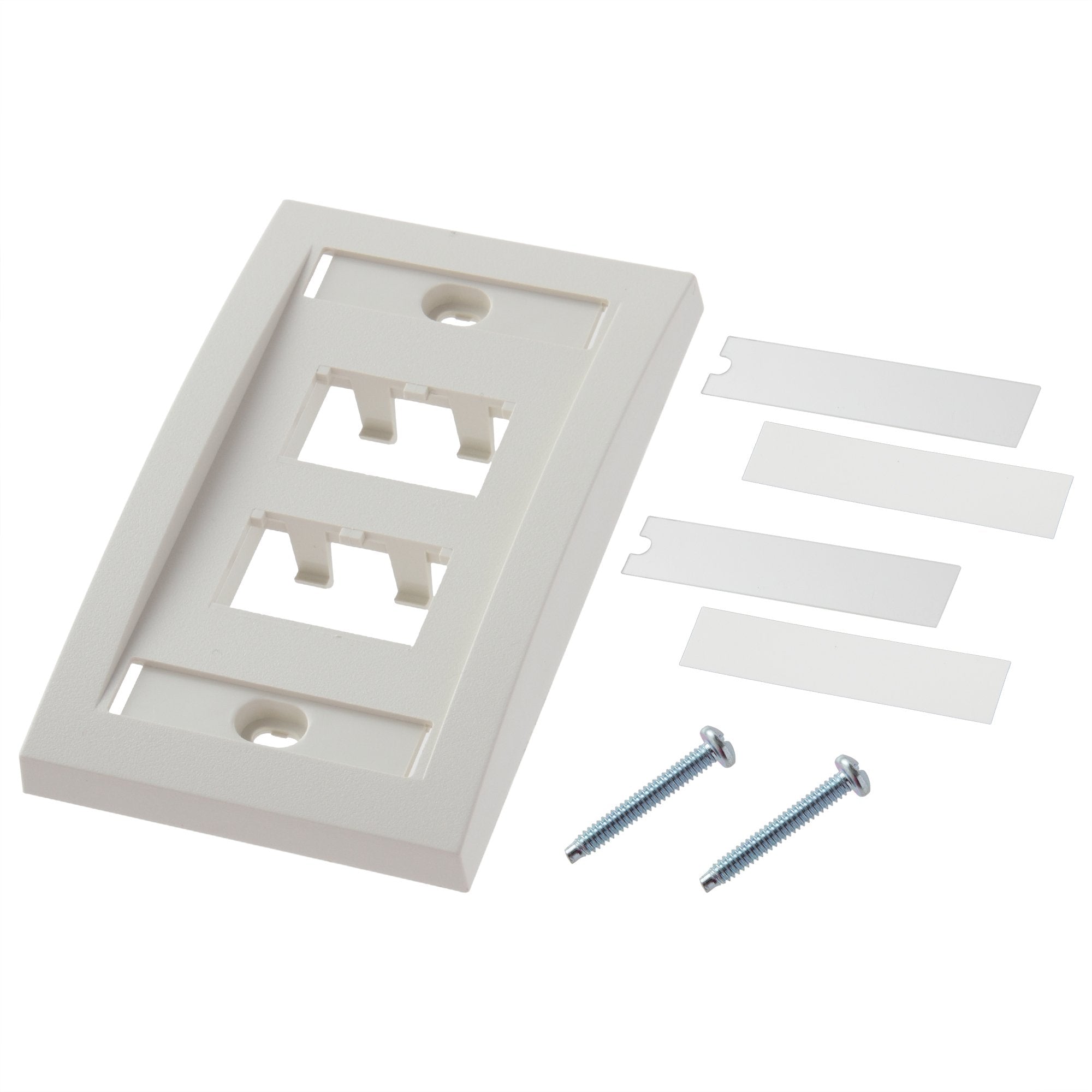 Panduit Cfpe4Iwy 1 Gang 4 Port Faceplate, Off White