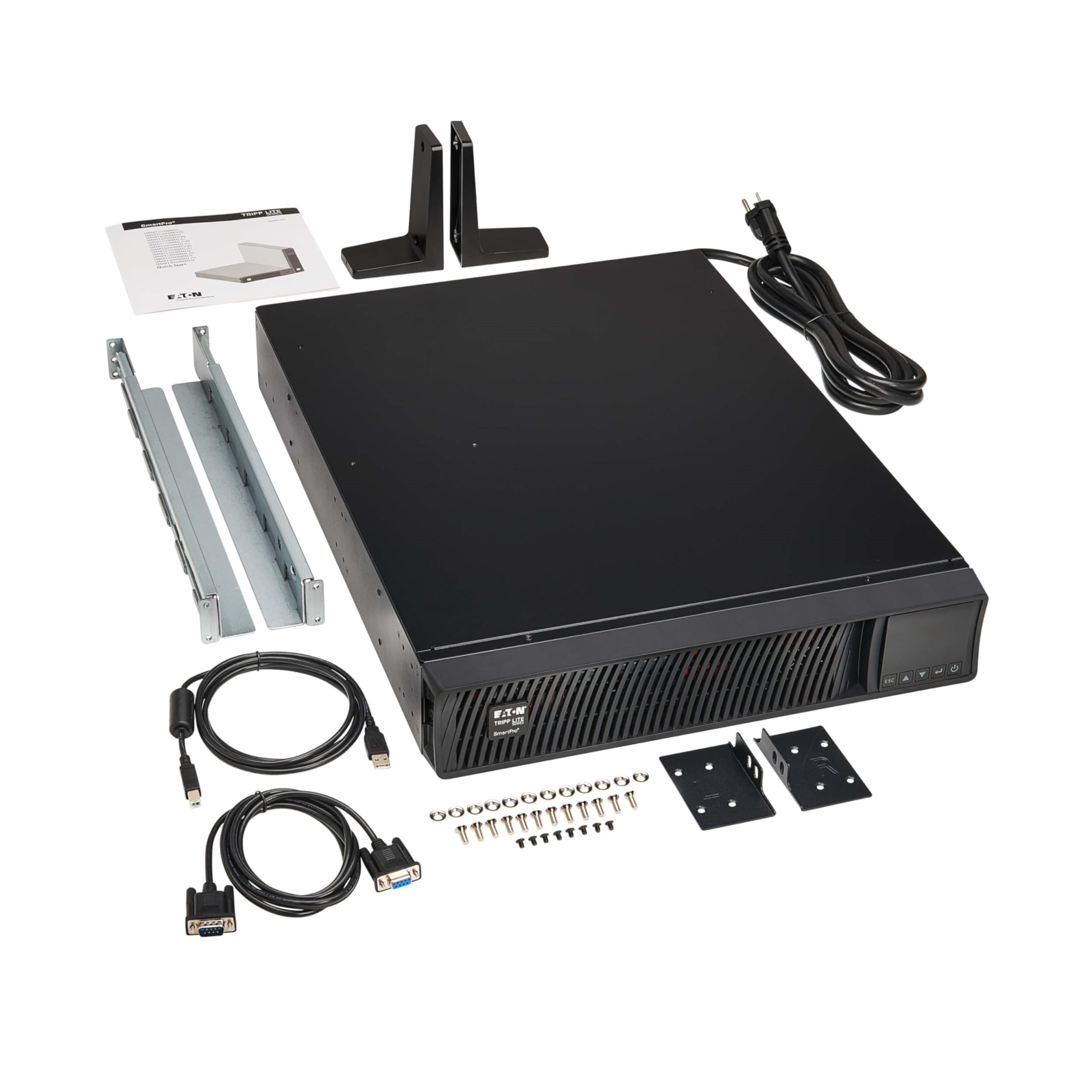 Tripp Lite Eaton Series 2200Va Smart Ups Back Up, Sine Wave, Network Card Included, 1950W, 7 Outlets, 2U Rackmount, Extended Run