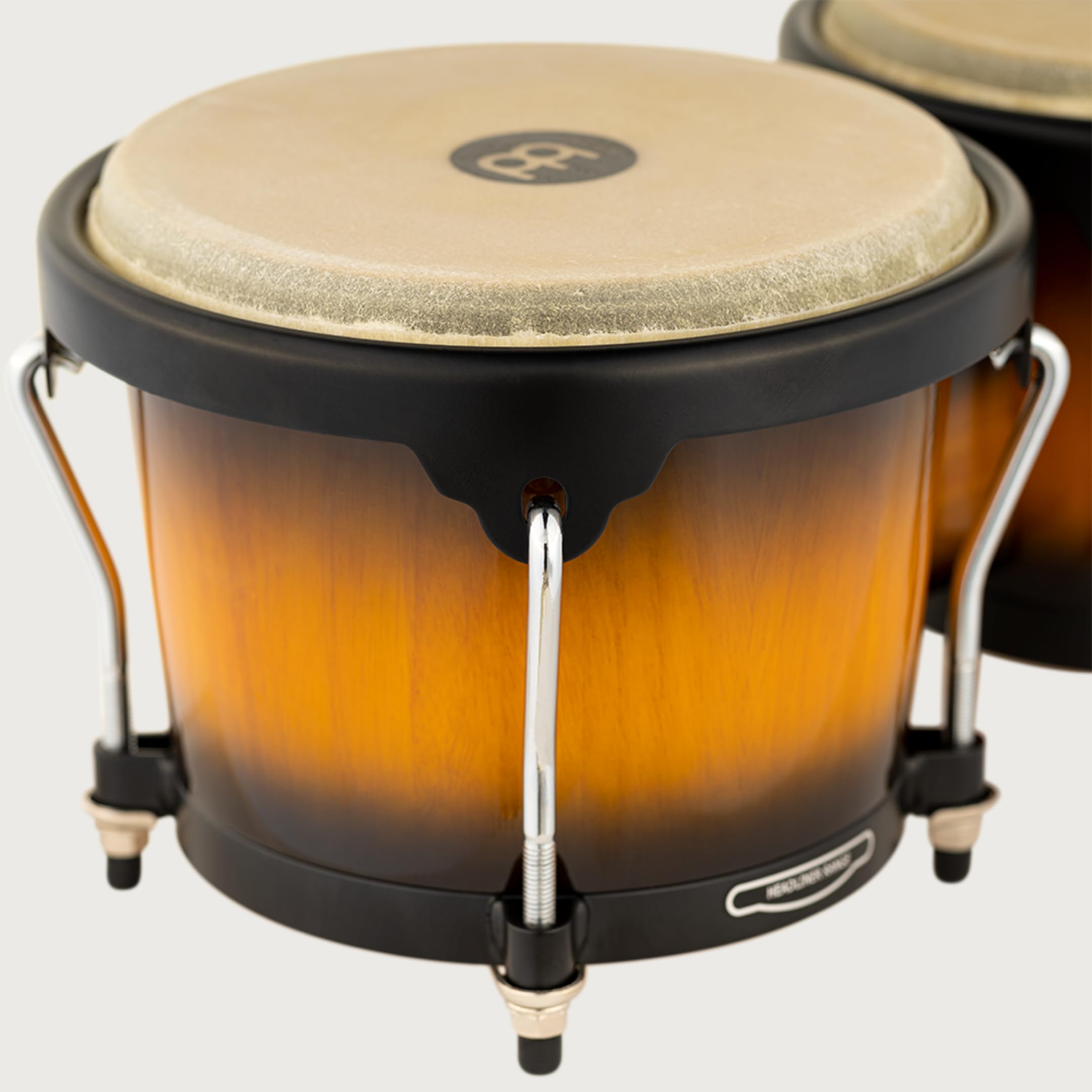 Meinl Percussion Bongos Hand Drum Set 6.75 And 8 With Hardwood Shells And Tuning Key - Not Made In China - Headliner Series, 2-Y