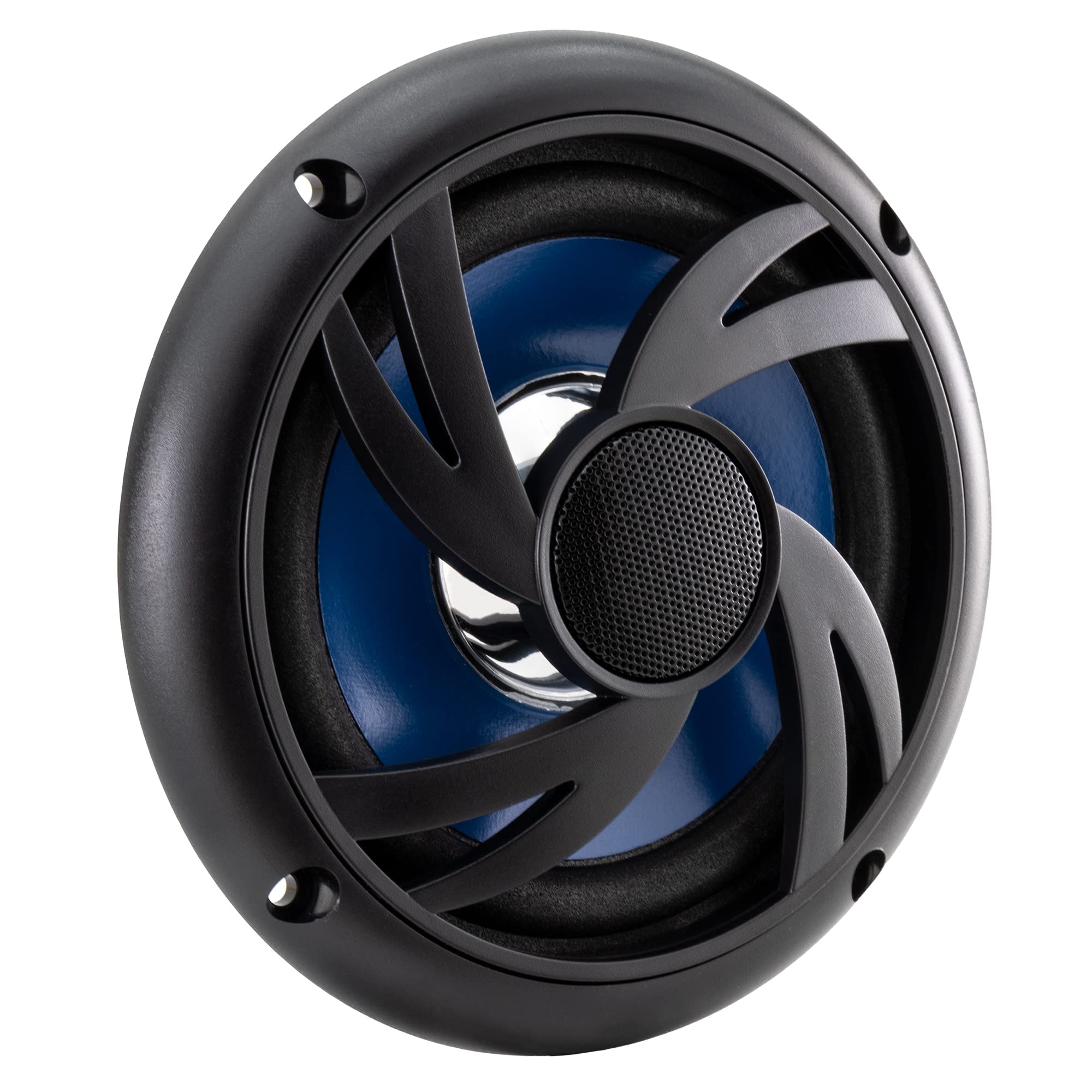 RecPro RV 6 Water Resistant Exterior Speaker (Black with Blue Accent)