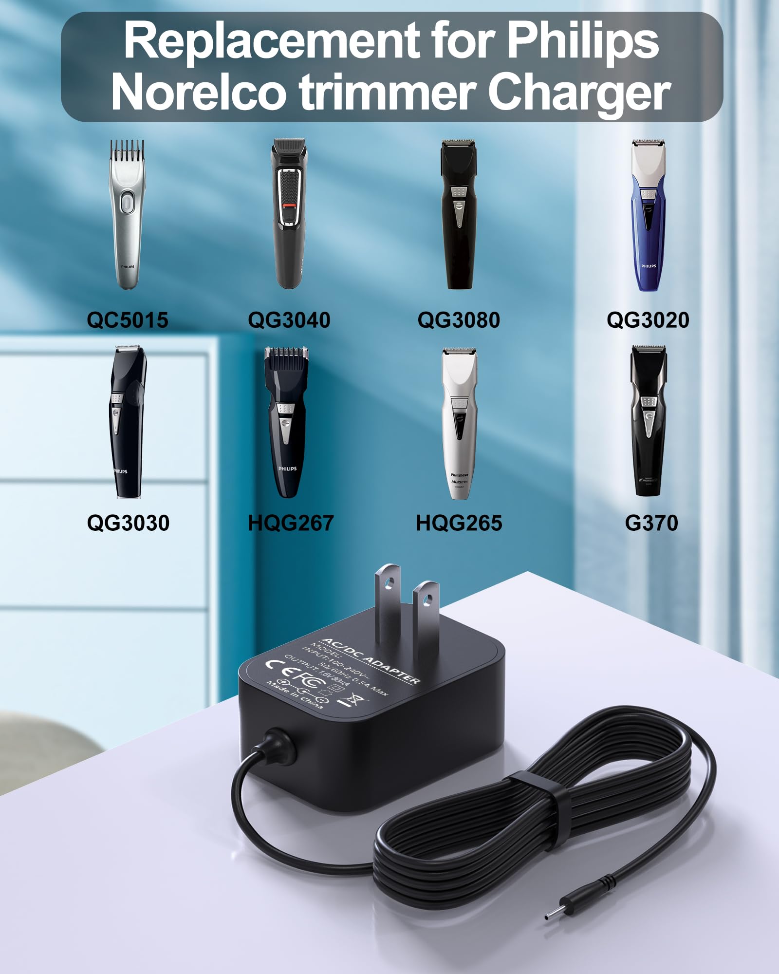 1.6V 80Ma Replacement For Philips Norelco Charger Compatible With Philips G370 G250 G270 G290 G380 D350 G390, G470, G480 Groomin