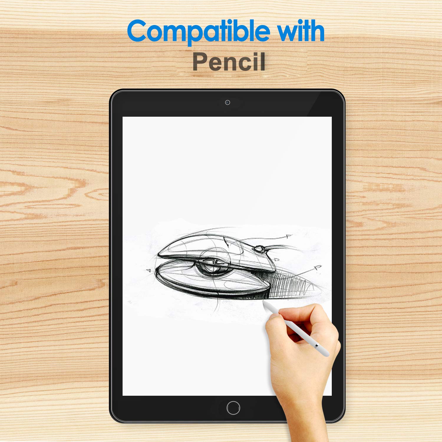 Jetech Screen Protector For Ipad Pro 12.9 Inch (2015/2017 Model, 1St/2Nd Generation), Tempered Glass Film