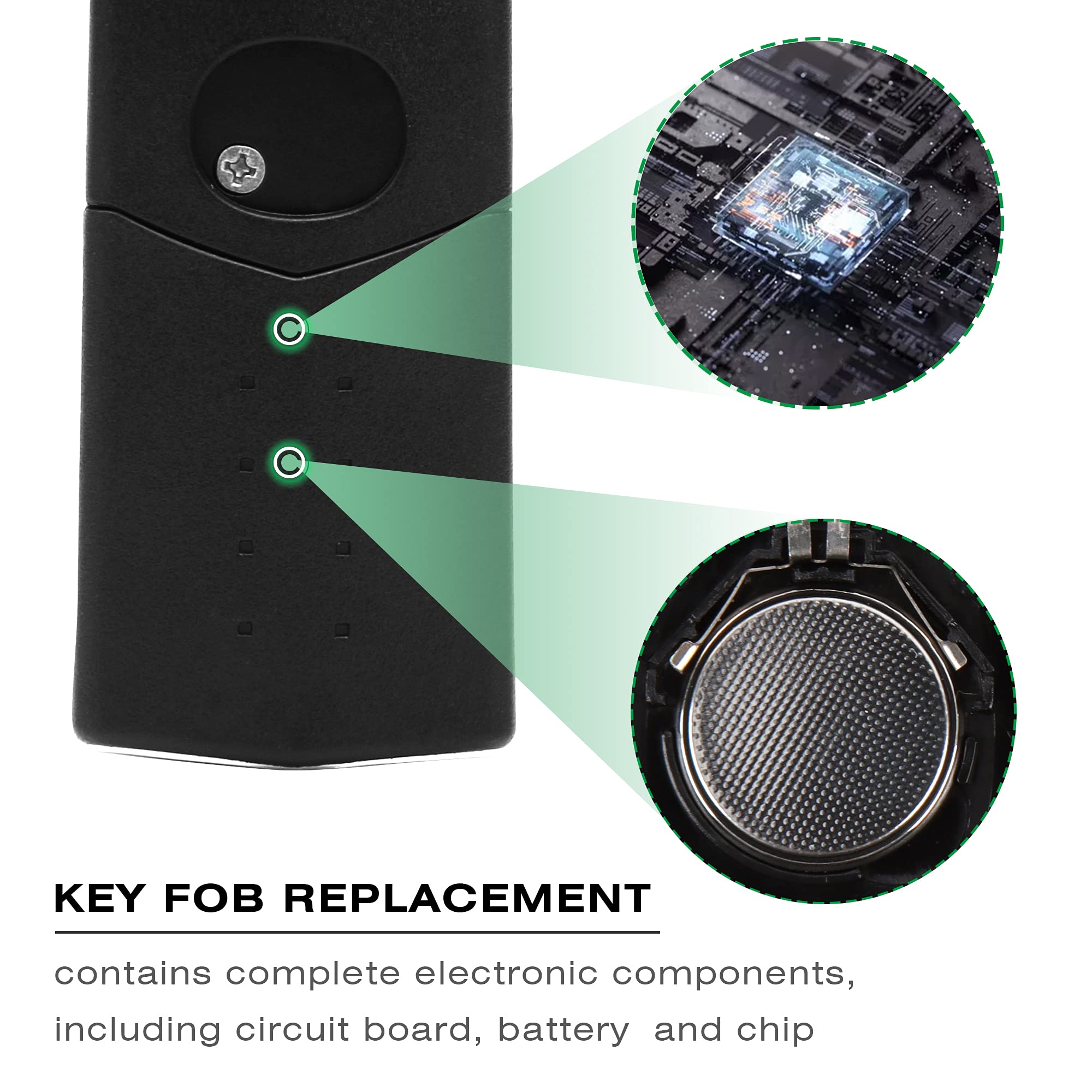 Vofono 4 Buttons Keyless Entry Remote Car Key Fob Compatible With 2010 2013 Mazda 3 2009 2013 Mazda 6 2006 2015 Mx 5 Miata Bgbx1