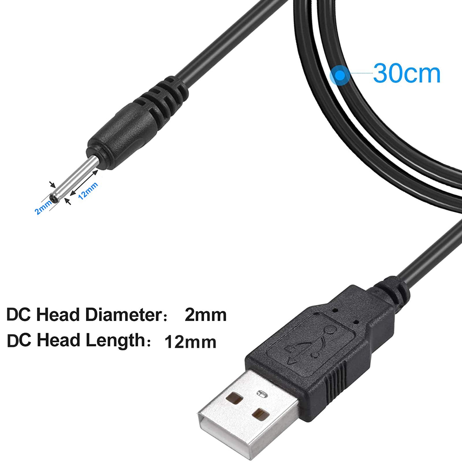 Usb Dc Charger Charge Charging Cable For Mini S530 Smallest Invisible Wireless Bluetooth Earbuds Earphones Headphones Headset And Bluetooth Shower Speaker