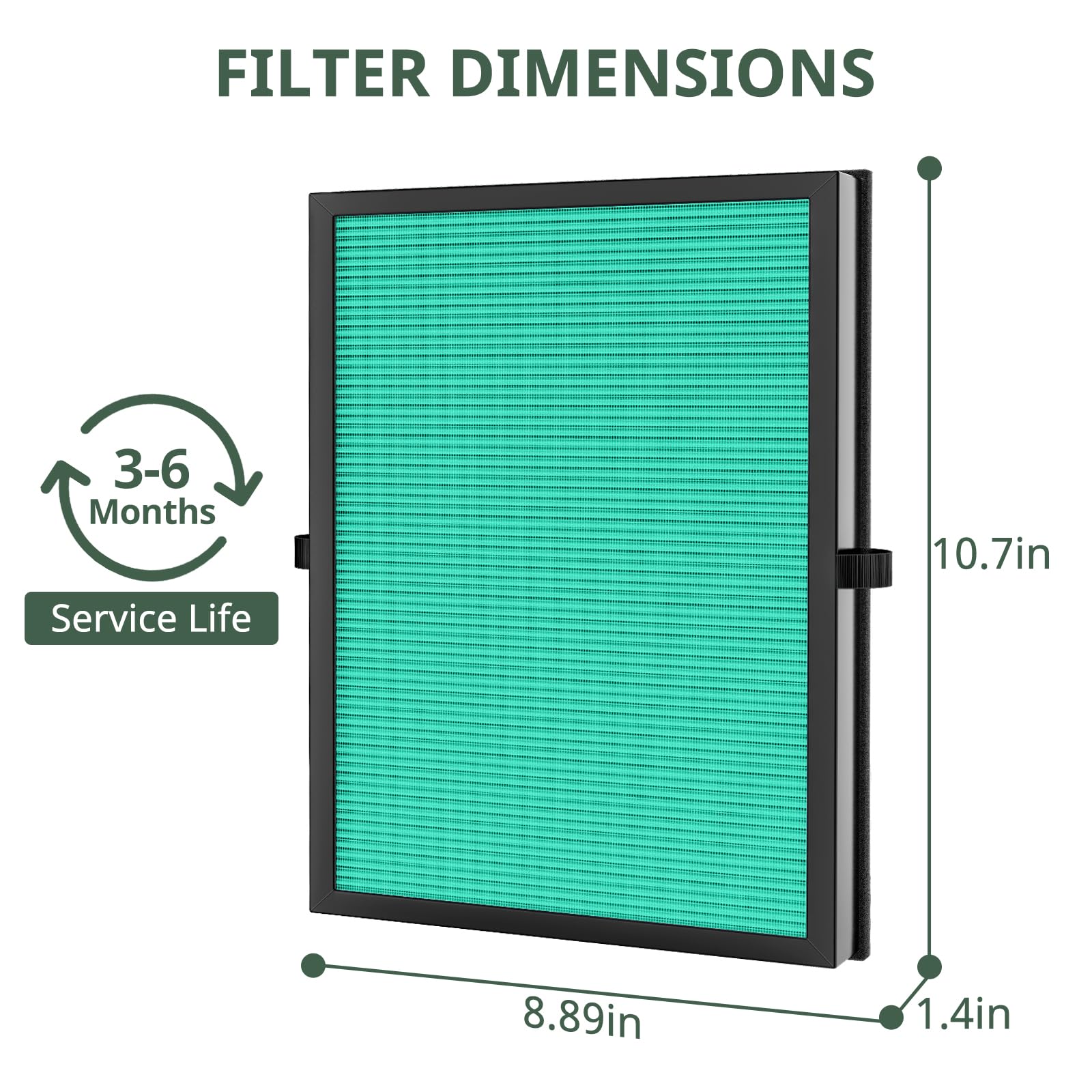 2 Pack Mk 04 Air Filter Replacement Compatible With Mk 04 Mg04Jh Air Puri Fier, 4 In 1 High Efficiency Pollen Pet Dander Hair H1
