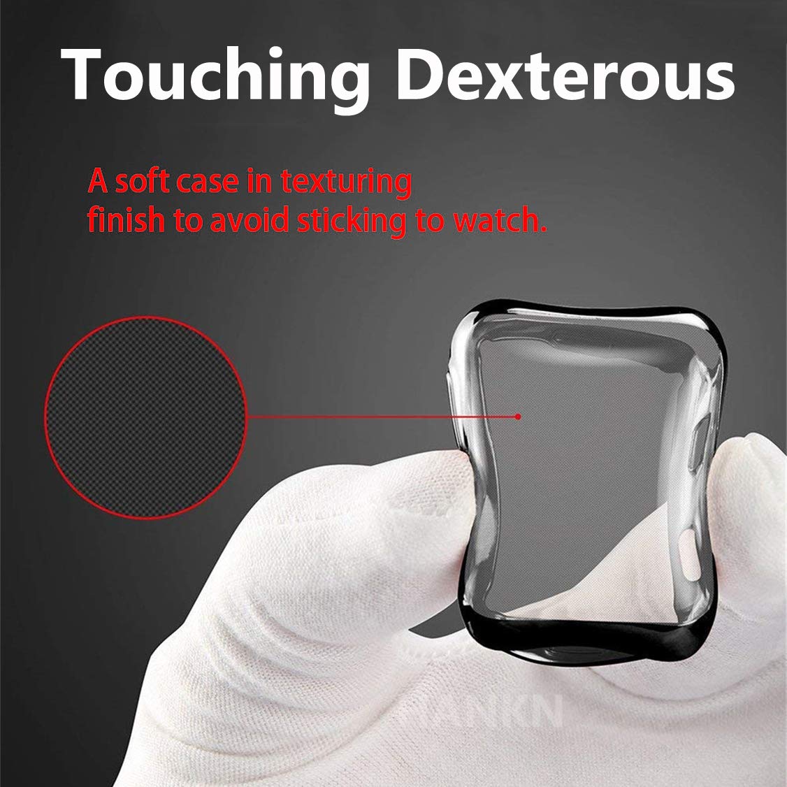 Hankn 4 Pack 45Mm Case Compatible With Apple Watch Series 9 8 7 45Mm Screen Protector Case, Soft Tpu Full Coverage Plated Shockp