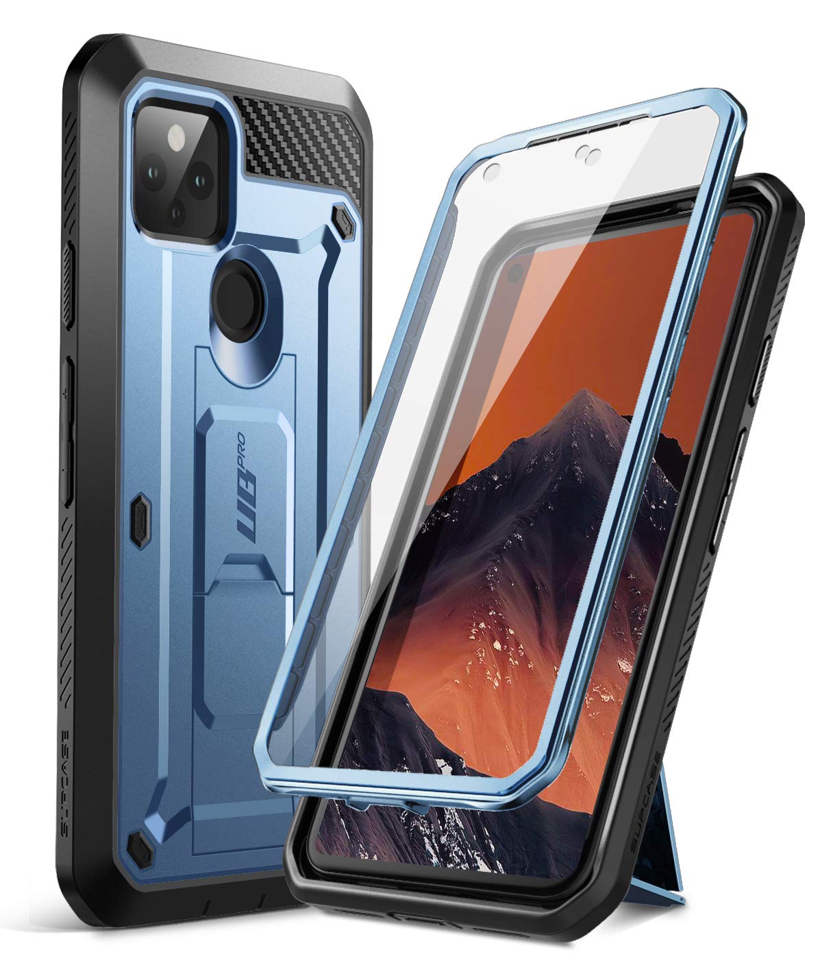 Supcaseunicorn Beetle Pro Series Case For Google Pixel 5 (2020 Release), Full Body Rugged Holster Case With Built In Screen Prot