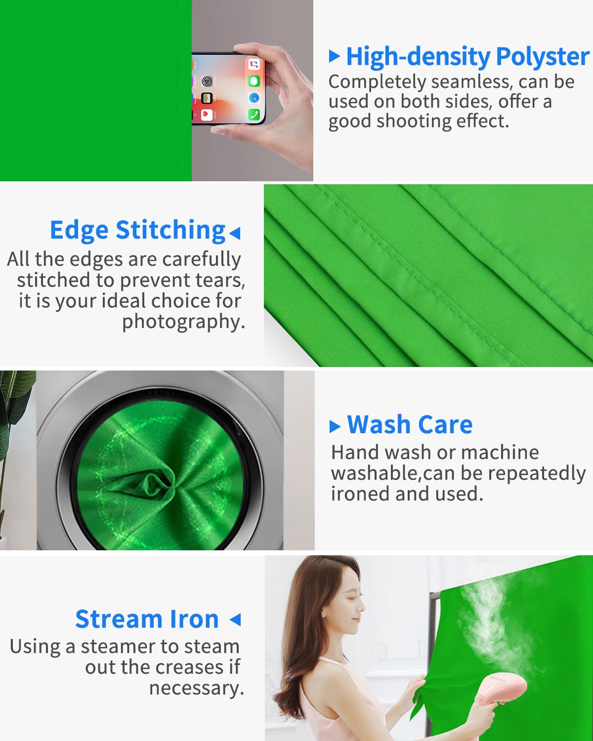 Green Screen Stand Kit, Hemmotop 5X6.5 Ft Green Screen Backdrop With Stand For Streaming,Gaming,Zoom,Portable Greenscreen Backgr