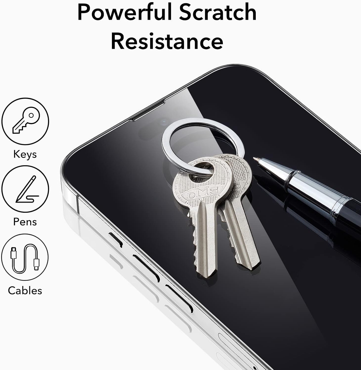 Esr For Iphone 14 Pro Screen Protector, Easy Installation Frame, Military Grade Protection, Ultra Tough, Scratch Resistant, Temp