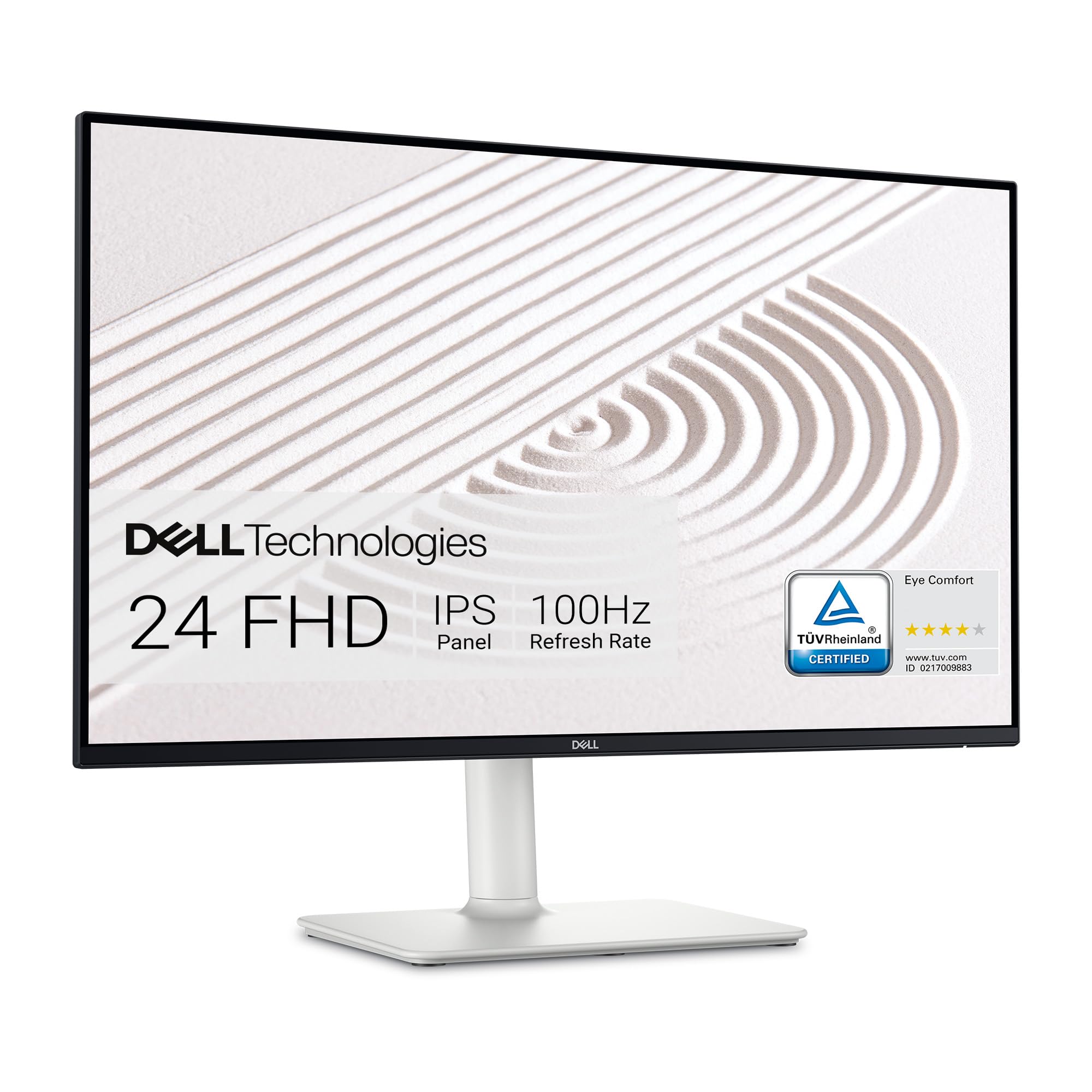 Dell S2425HS Monitor   23.8 Inch, FHD (1920x1080) Display, 100Hz Refresh Rate 1500:1 Contrast Ratio, T�V Rheinland Eye Comfort 4 Star, Integrated 2x5W Speaker, Height/Tilt/Swivel/Pivot   Ash White