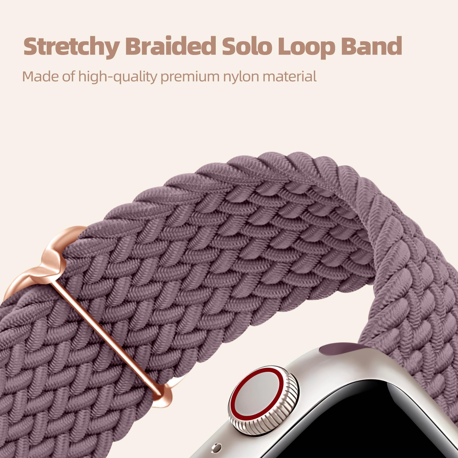 Daqin 4 Pack Braided Stretchy Solo Loop Compatible With Apple Watch Band 44Mm 45Mm 46Mm 42Mm 49Mm 41Mm 40Mm 38Mm Women Men, Nylo