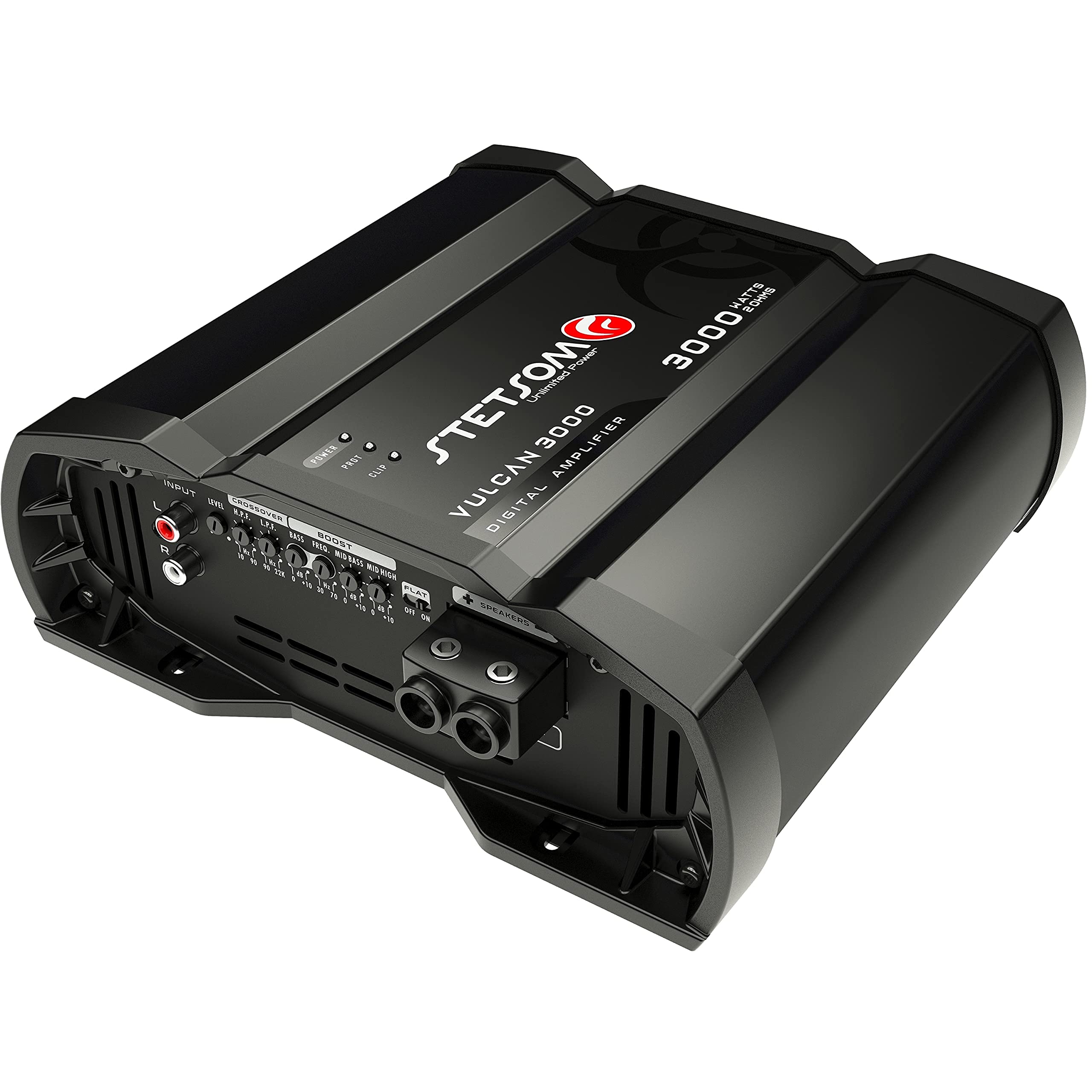 Stetsom Vulcan 3000 2 Ohms Car Amplifier, Mono Full Range 3000.1 3K Watts Rms, 2O Stable Car Audio, Hd Sound Quality, Crossover
