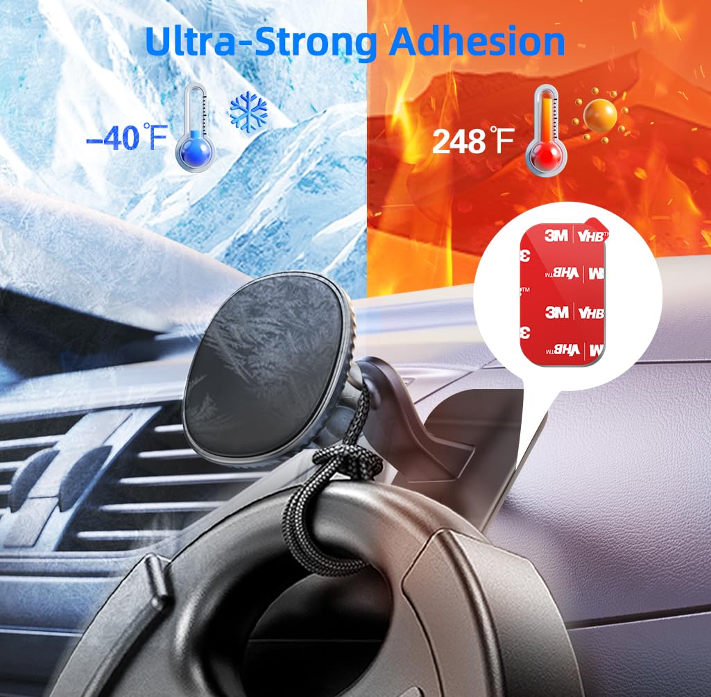 Volport 5 Pack 3M Automotive Double Sided Adhesive Tape, Heavy Duty 3M Sticky Pads For Magnetic Car Phone Mount Dashboard, Adhes