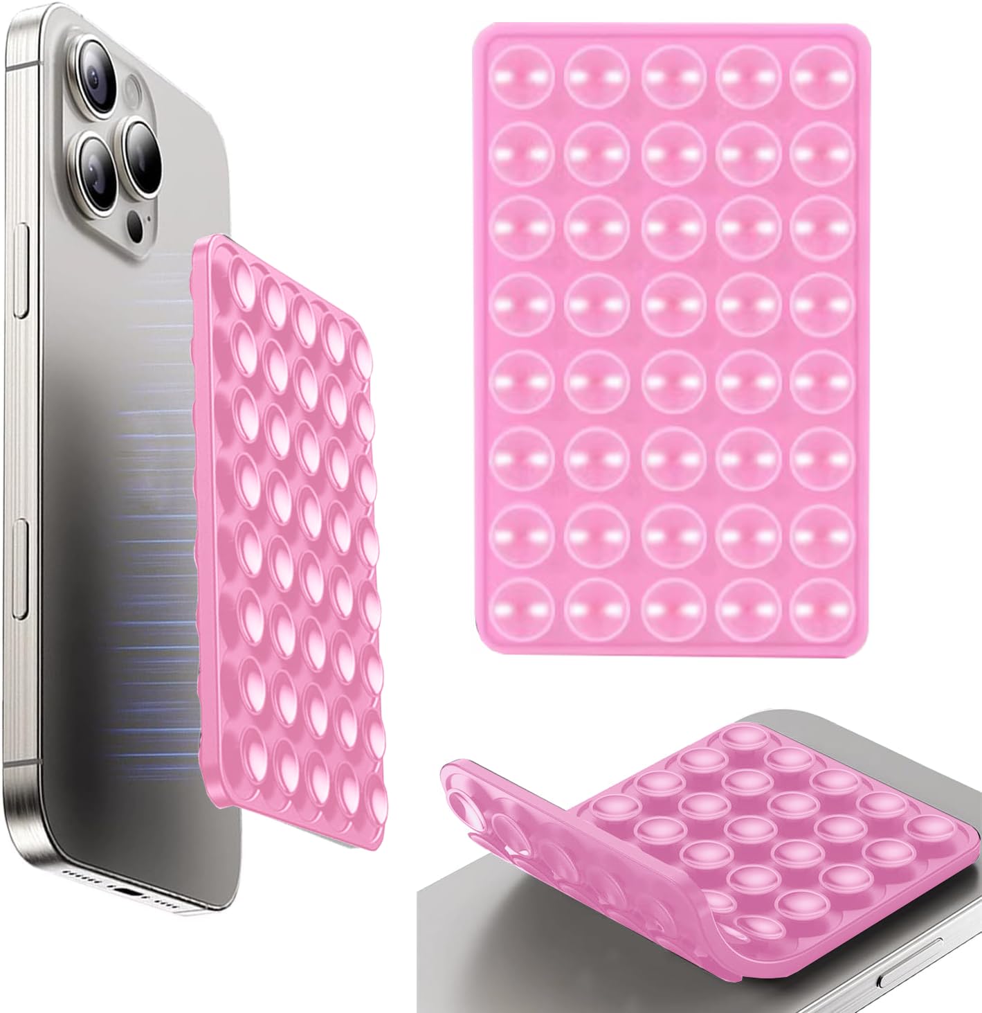 Veadoolly Octo Cup Buddy Sticky Grip Holder For Silicone Cellphone, Silicone Suction Cup Phone Case Mount Double Sided, Hands-Fr