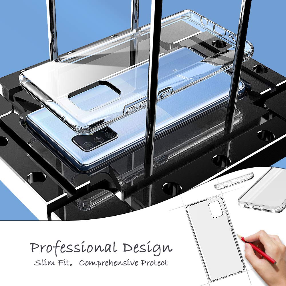 Annsd Samsung A71 5G Case, Scratch Resistant & Anti Slip Crystal Clear Soft Tpu Slim Fit Case For Samsung Galaxy A71 5G/A71 5G S