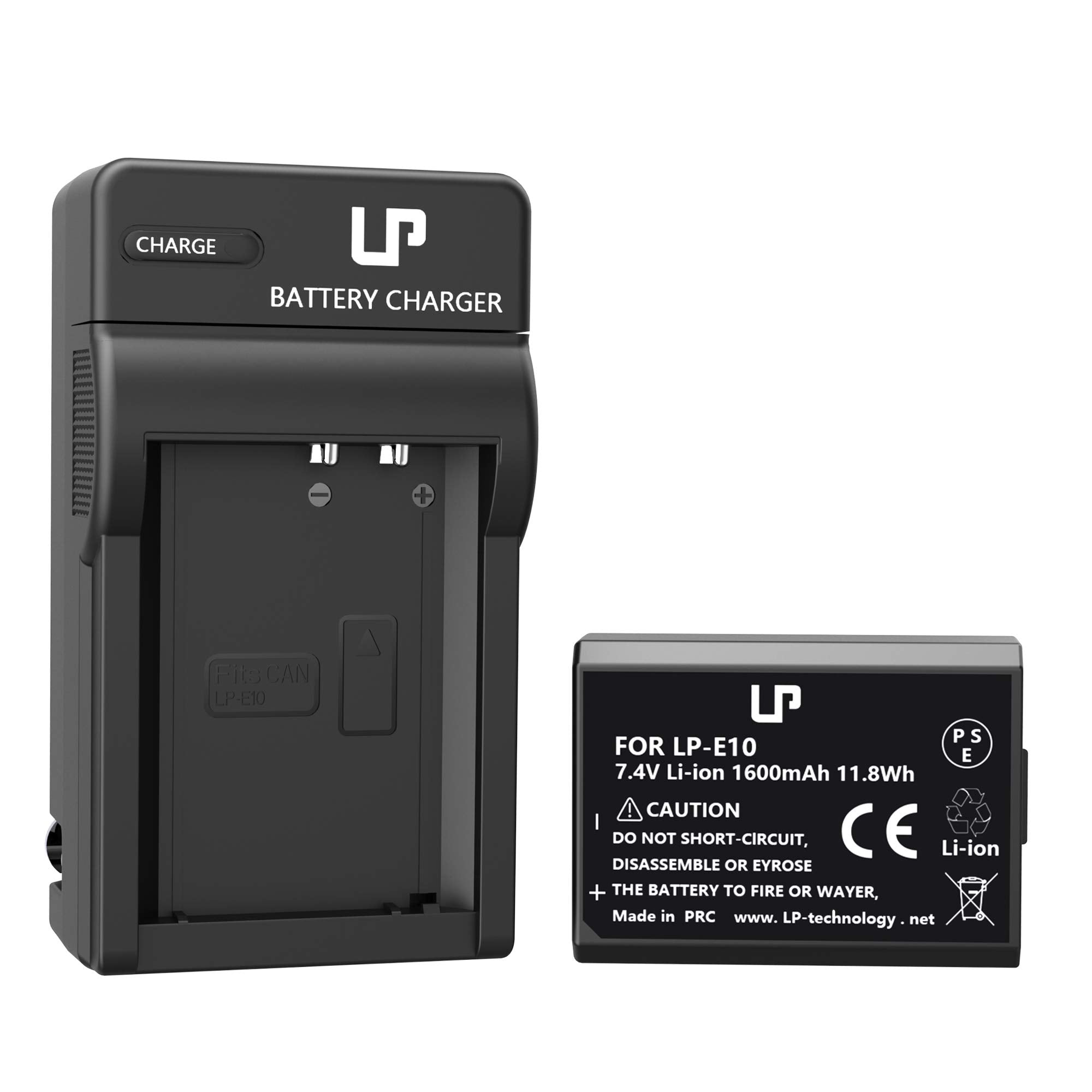 Lp Lp E10 Battery Charger Pack, 1 Pack Battery & Charger, Compatible With Canon Eos Rebel T3, T5, T6, T7, T100, 1100D, 1200D, 13