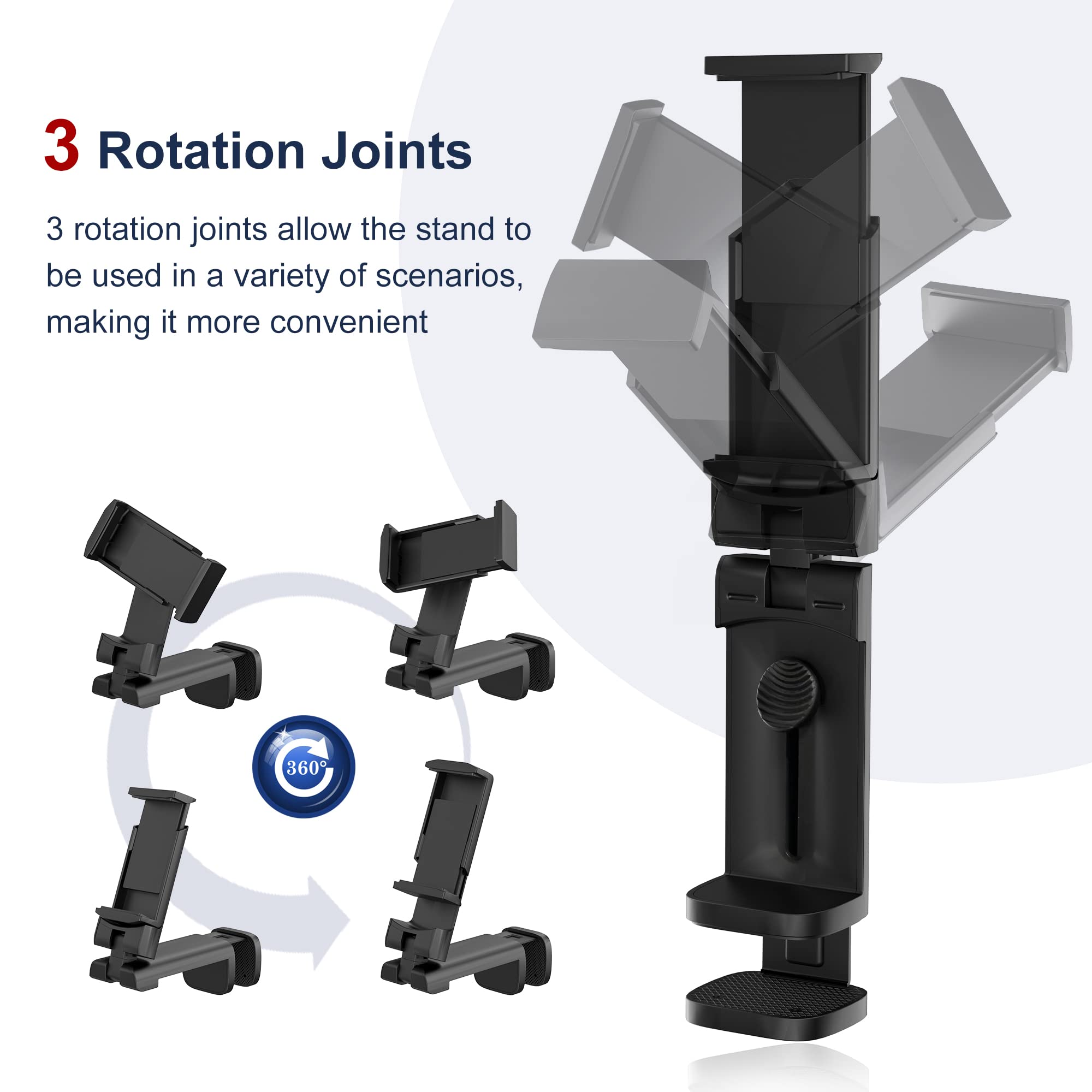 Huogantom 2 Pack Universal Airplane Travel Phone Holder: Travel Essentials Phone Mount For Desk With Multi-Directional 360 Degre