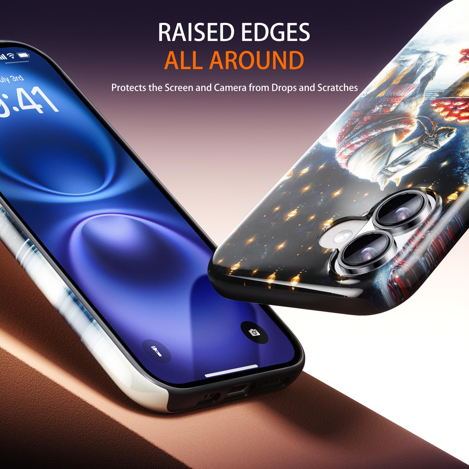 Dorismax Christmas Phone Case For Iphone 16 - Wireless Charging Compatible - Dual-Layer Hard Shell + Silicone Cover - Protective