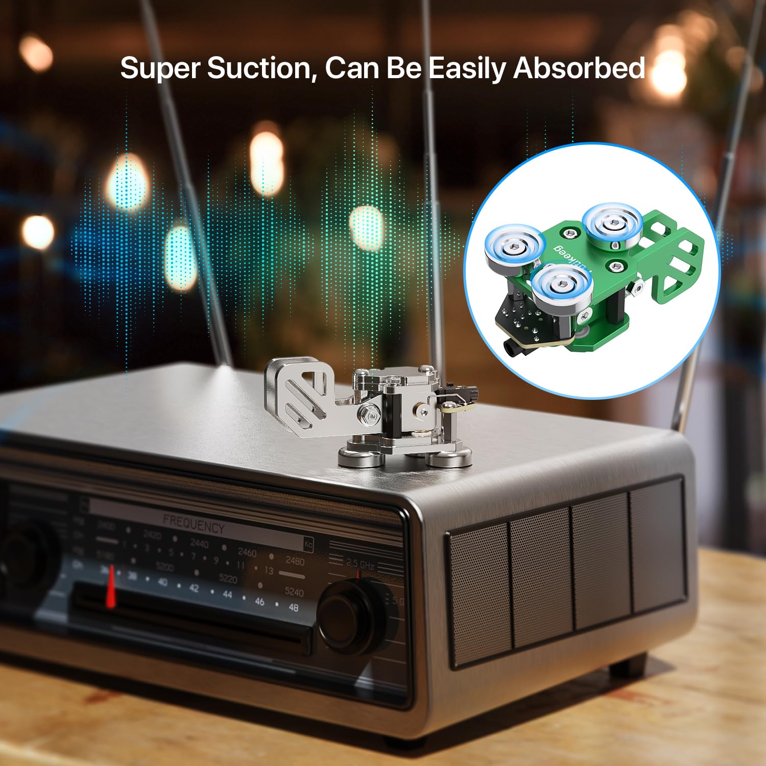 Mini Morse Radio Key Double Paddle Morse Code Key With Stainless Steel Body Three Neodymium Magnets Base Green